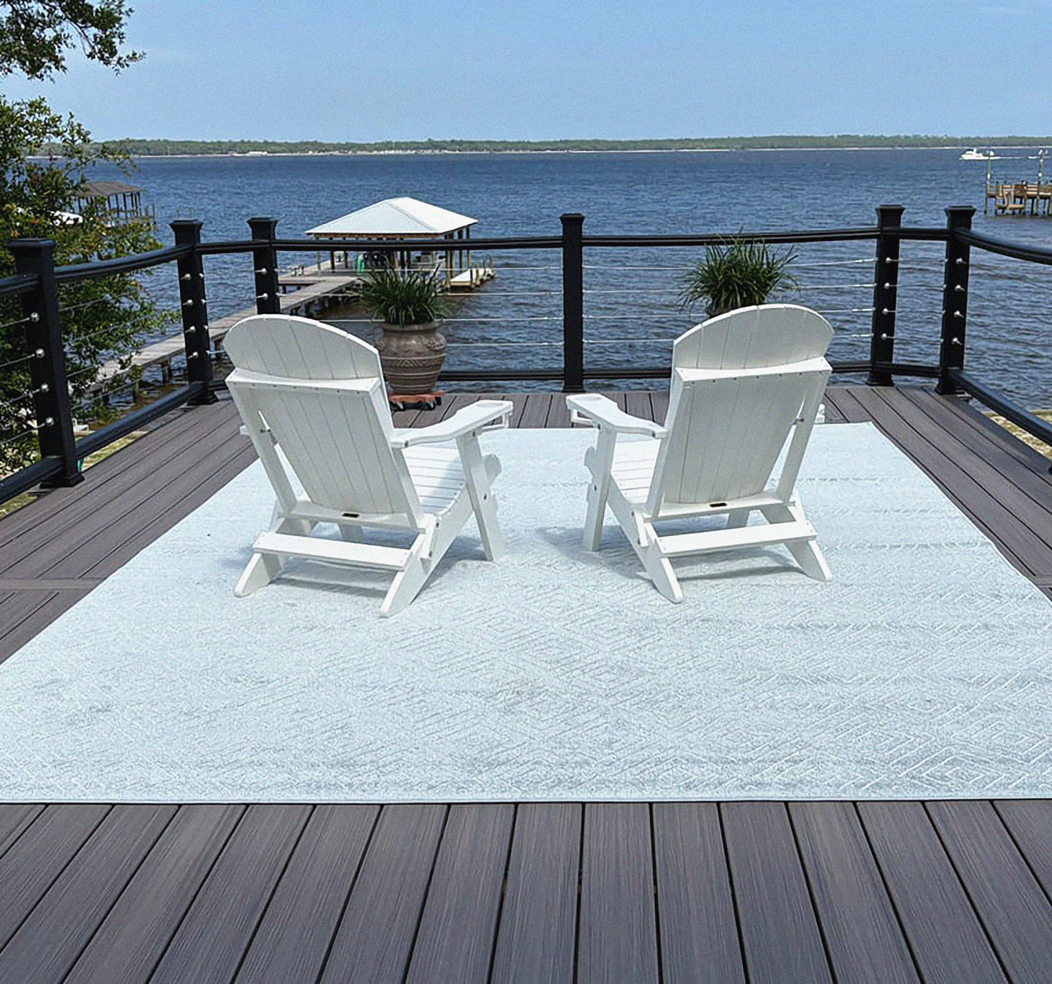 King Size Folding Adirondack Chair with Built-in Cup Holders