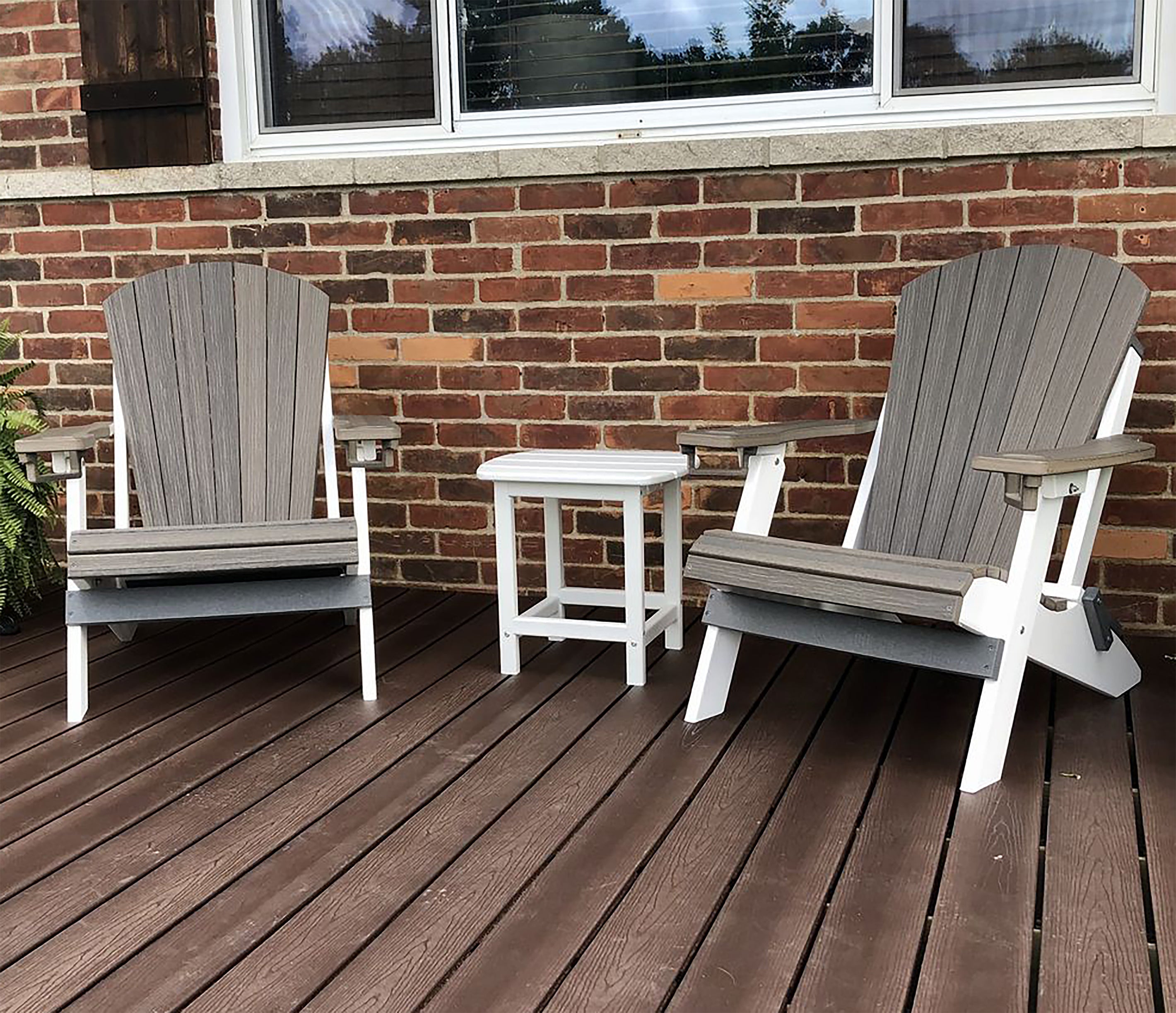 DURAWEATHER POLY® Signature Series Folding Adirondack Chairs With Built In Cup Holders King Size