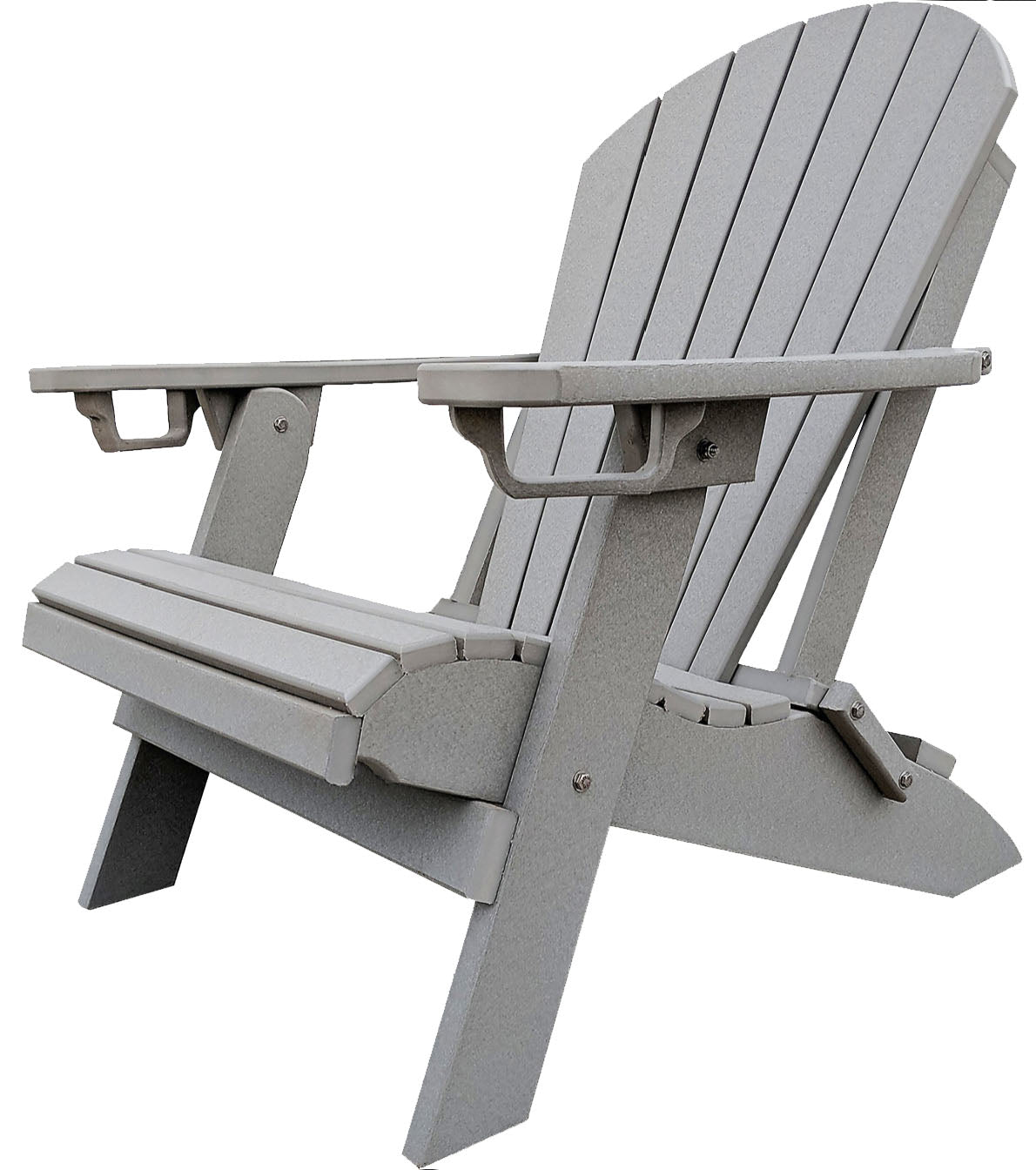 Set of 4 Folding Adirondack Chairs With Built-in Cup Holders King Size