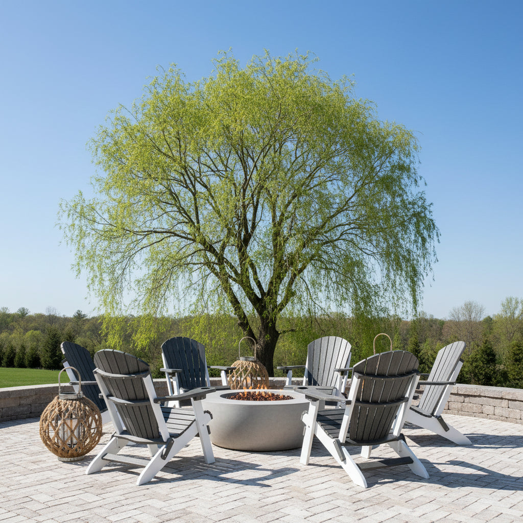 Set of 6 Signature Series Folding Adirondack Chairs With Built In Cup Holders King Size