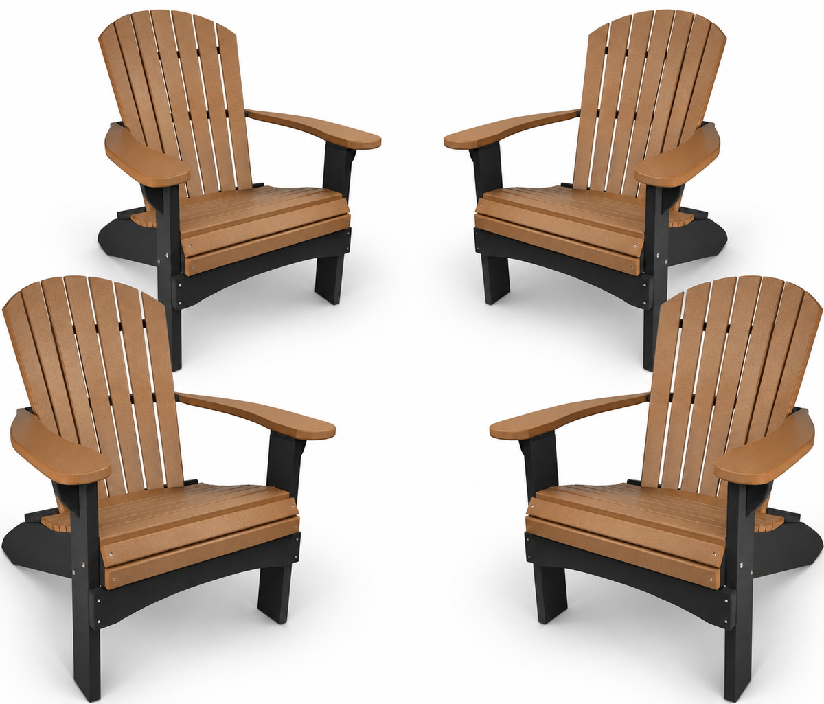 Set of 4 Adirondack Chairs Original King Size