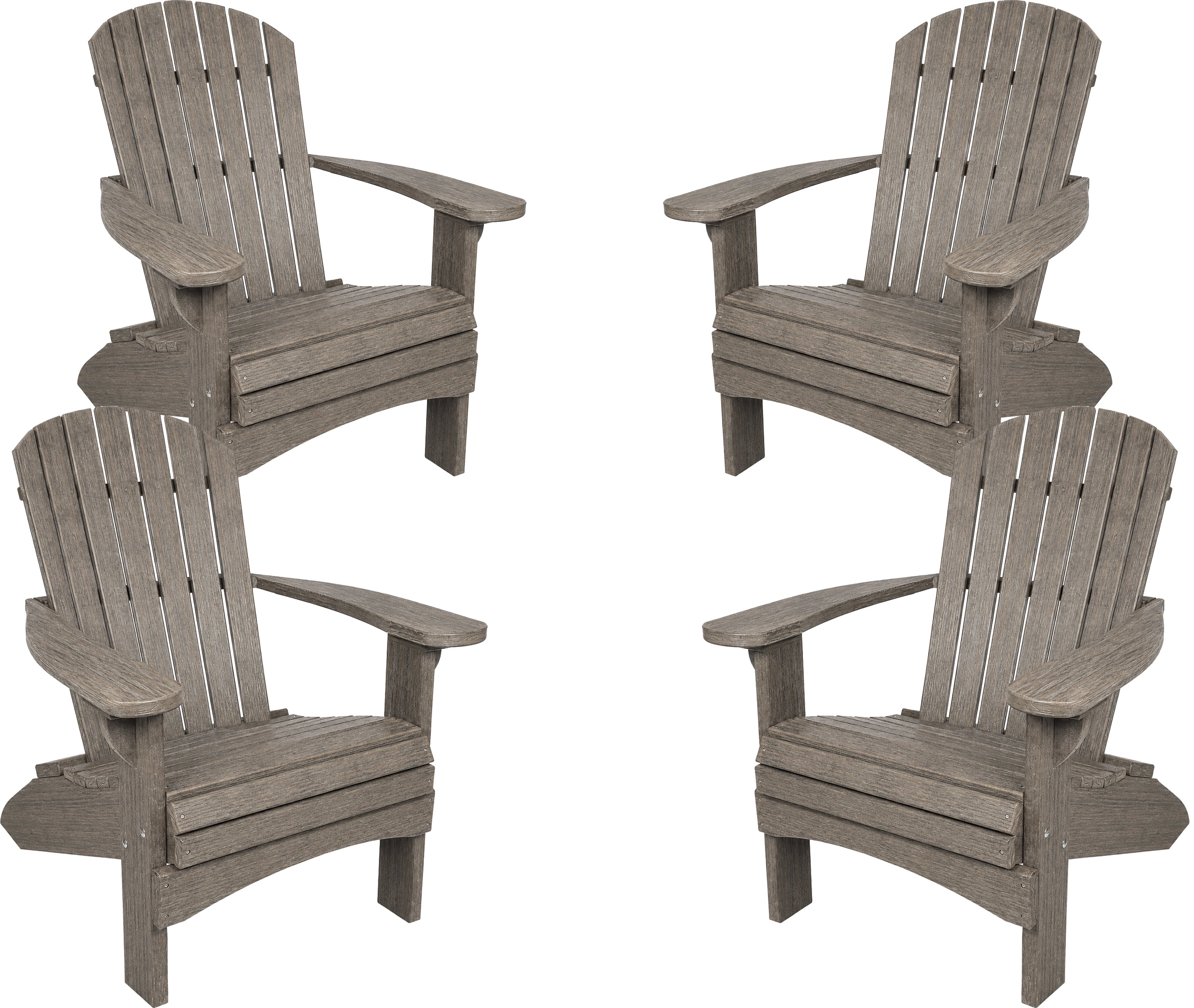 Set of 4 Adirondack Chairs Original King Size