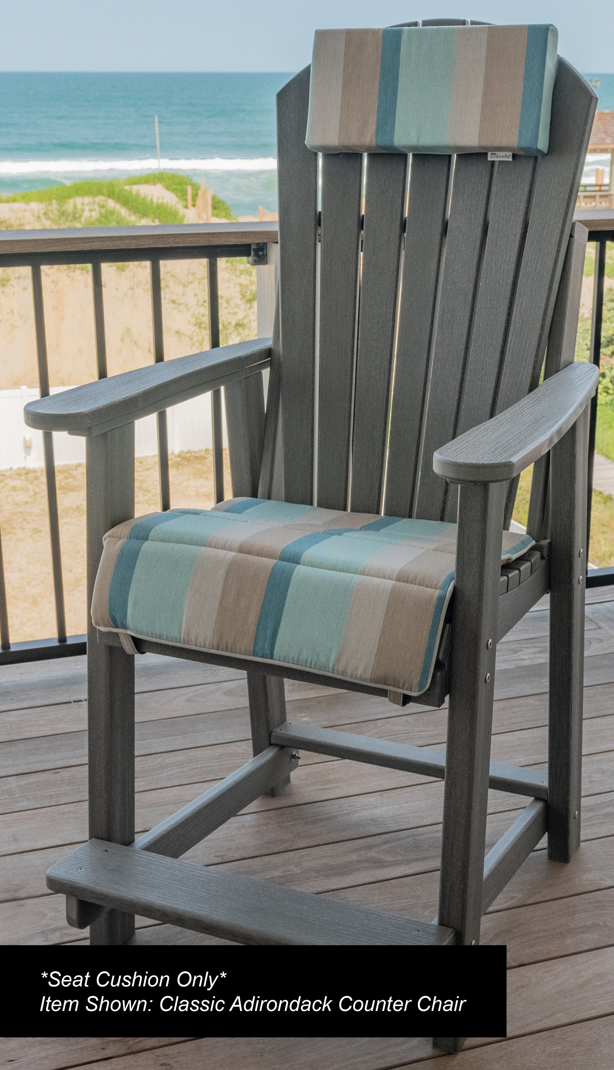 Dining, Counter, Rocker, & Glider Chair Seat Cushions Sunbrella® Fabric (18 Colors Options!)