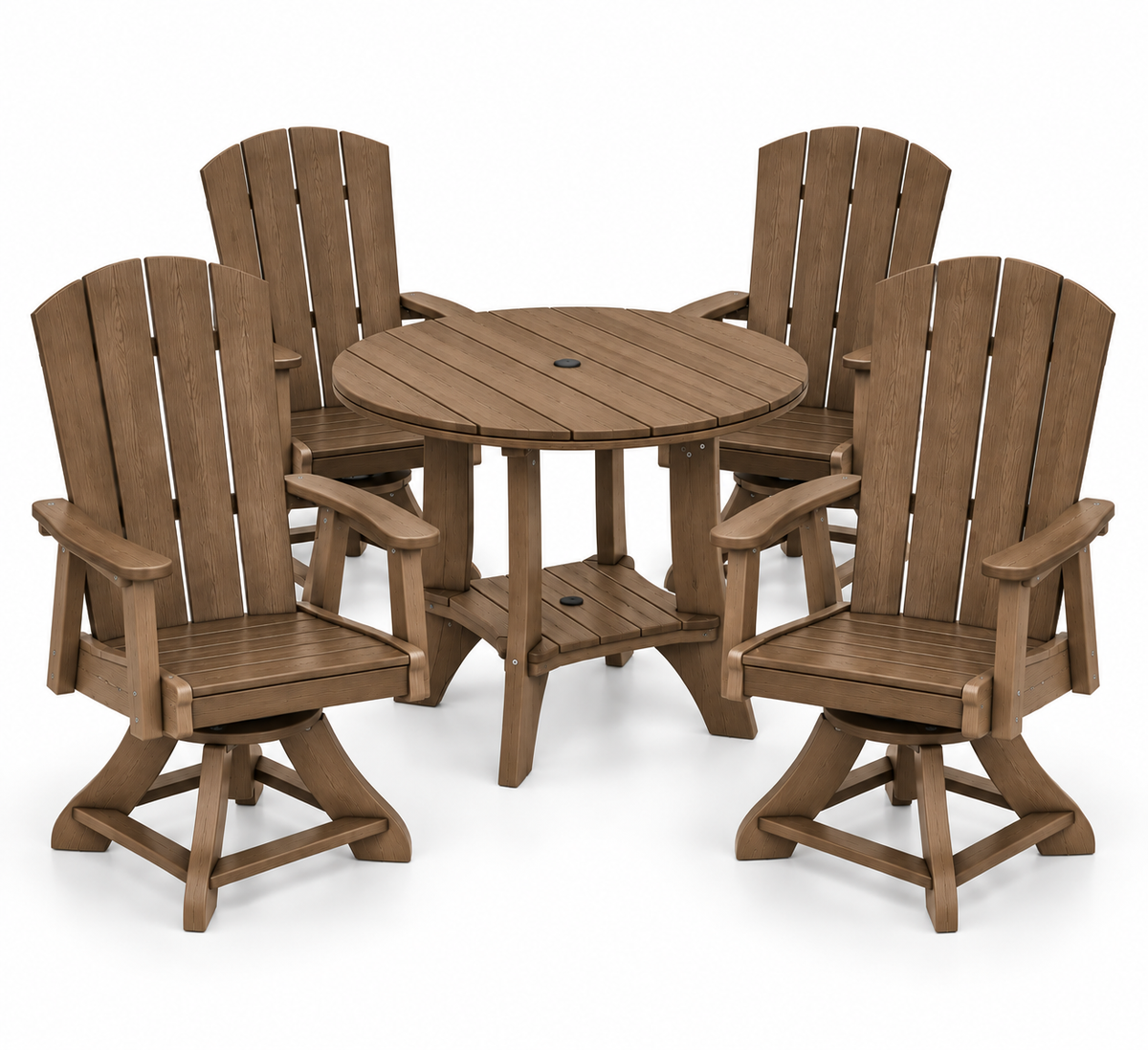 5-Piece Haven 36" Round Swivel Dining Set