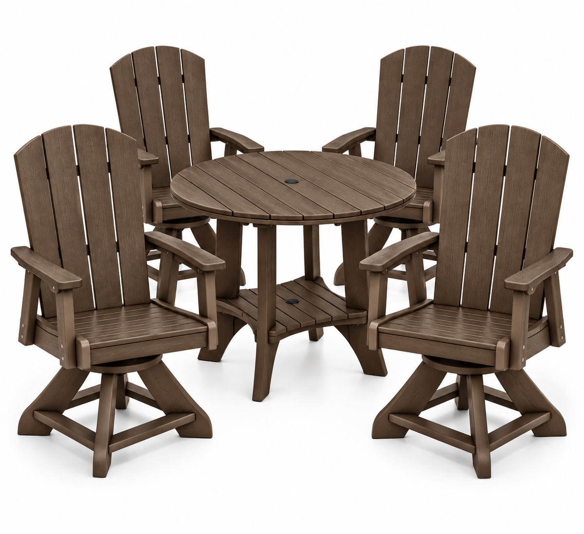 5-Piece Haven 36" Round Swivel Dining Set