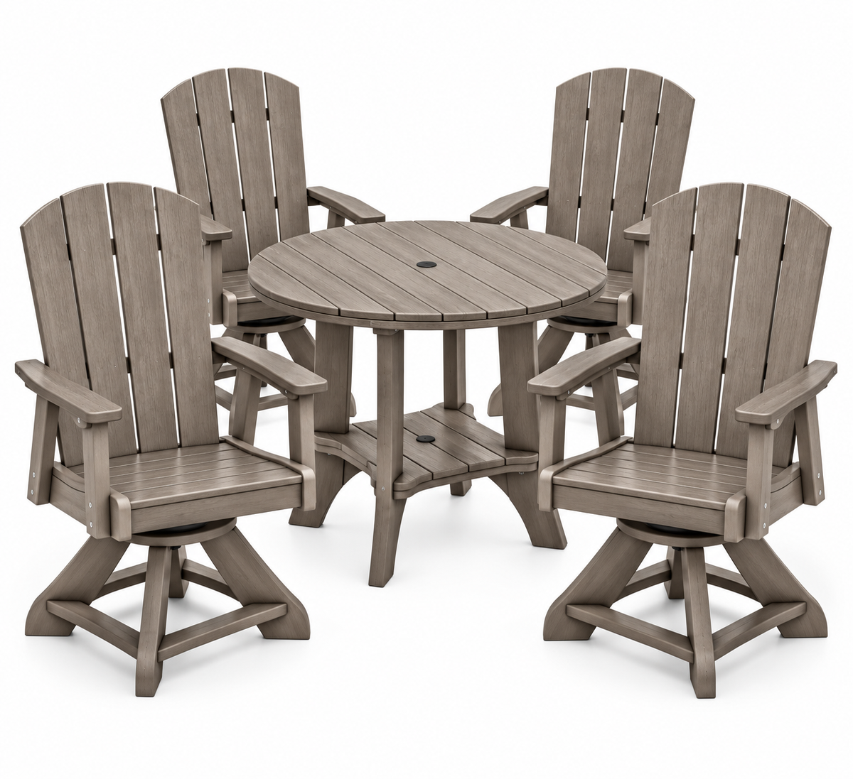 5-Piece Haven 36" Round Swivel Dining Set