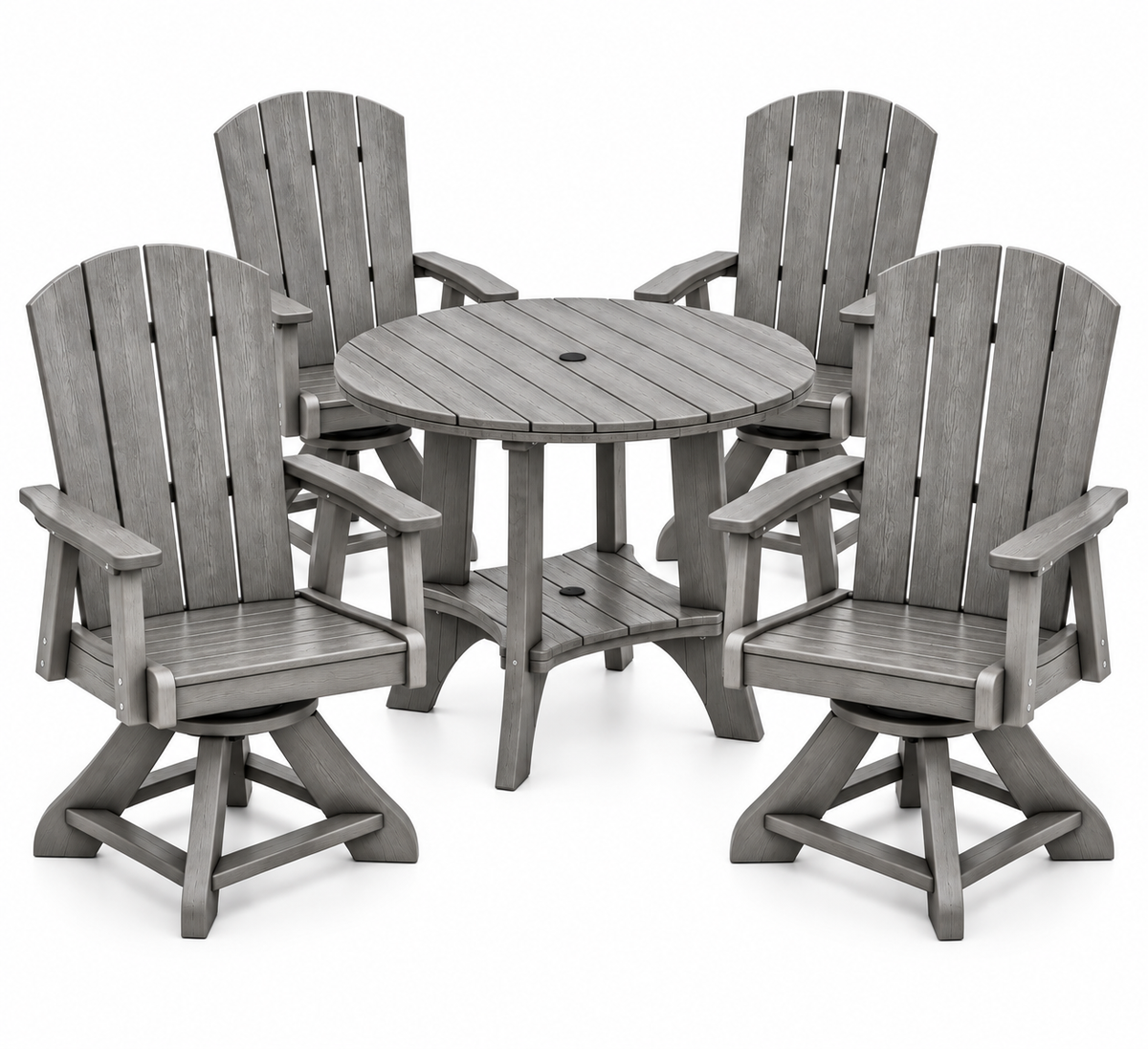 5-Piece Haven 36" Round Swivel Dining Set