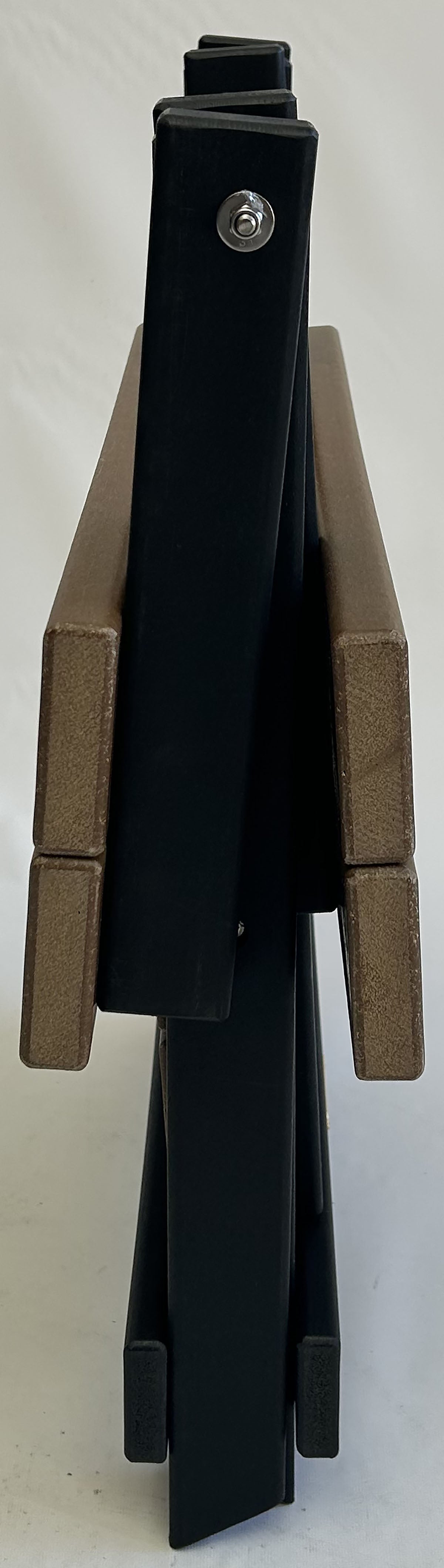 Set of 2 Classic Adirondack Single Gliders With Folding End Table