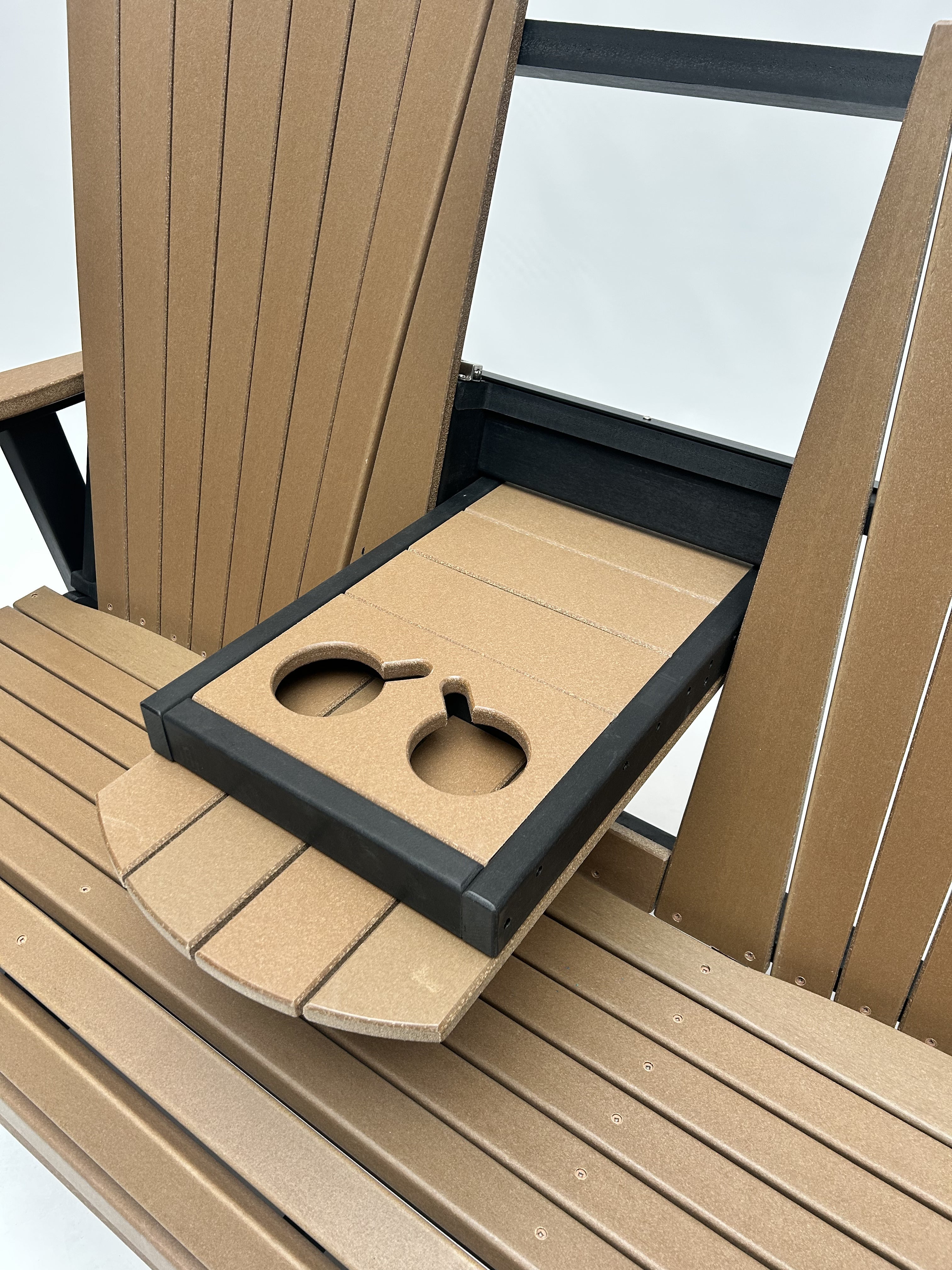 Classic Adirondack 5'ft Glider Console with Cupholders