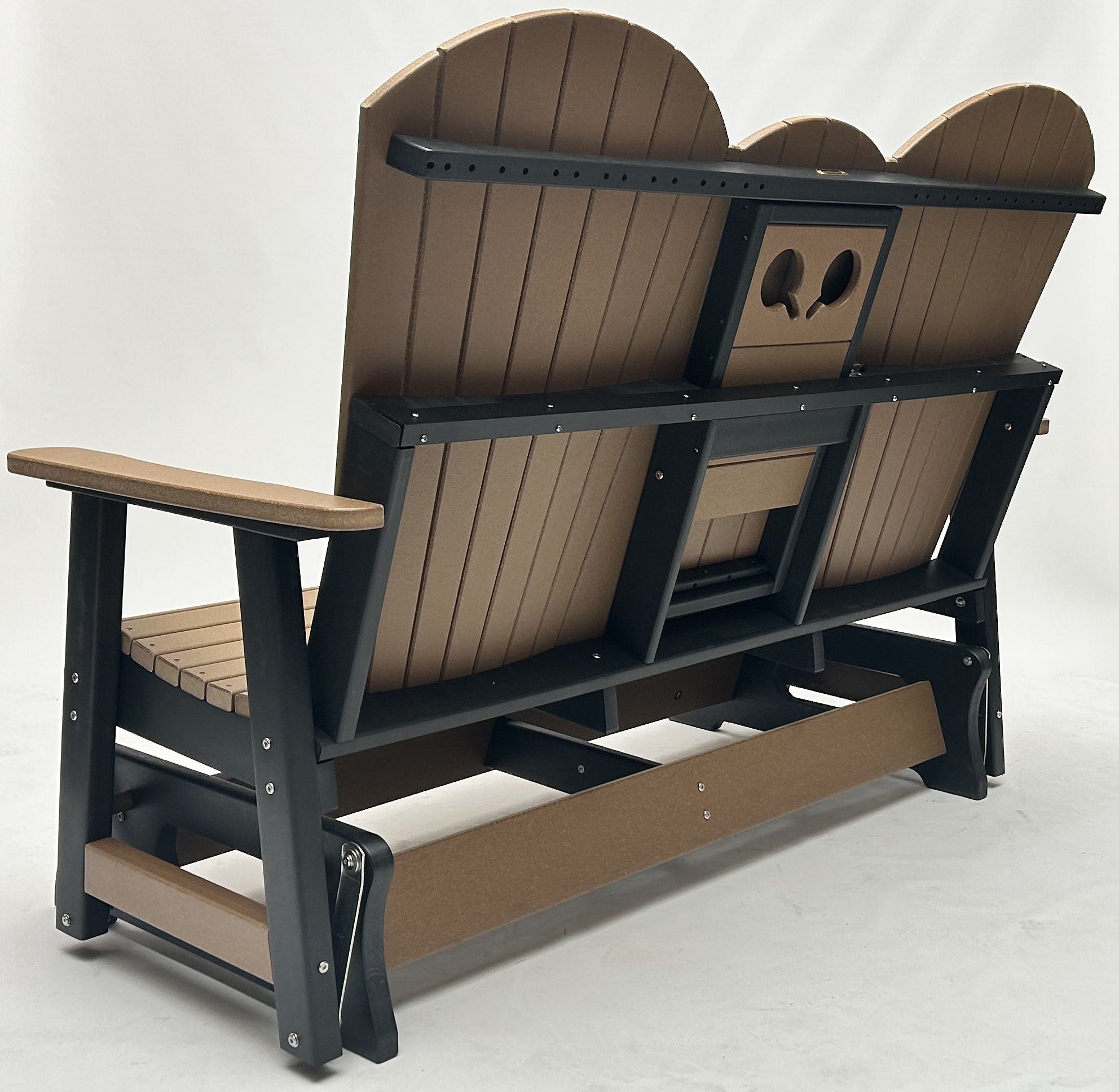 Classic Adirondack 5'ft Glider Console with Cupholders