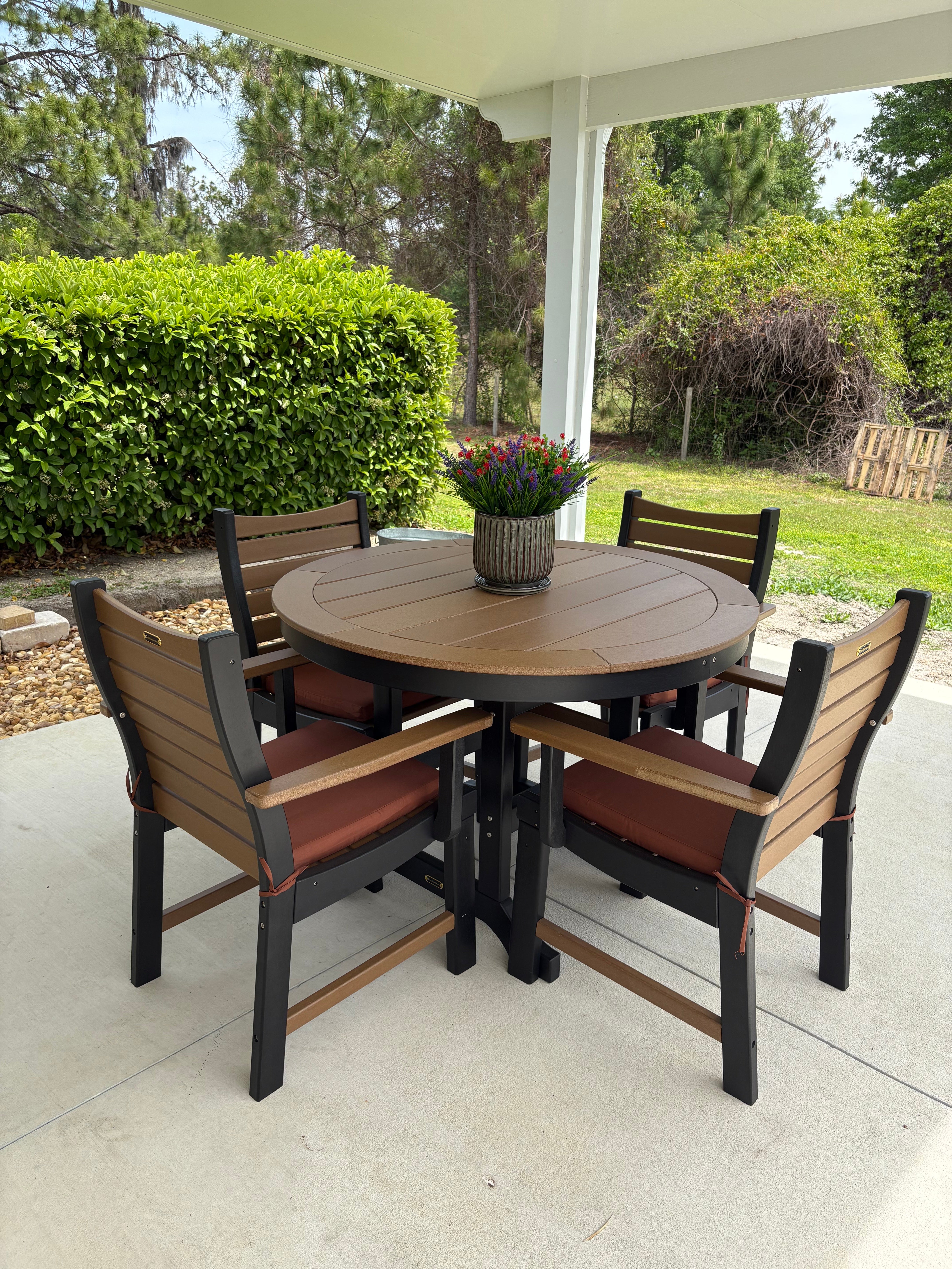 Dining Table Cape Cod Chairs Outdoor Furniture Umbrella Hole