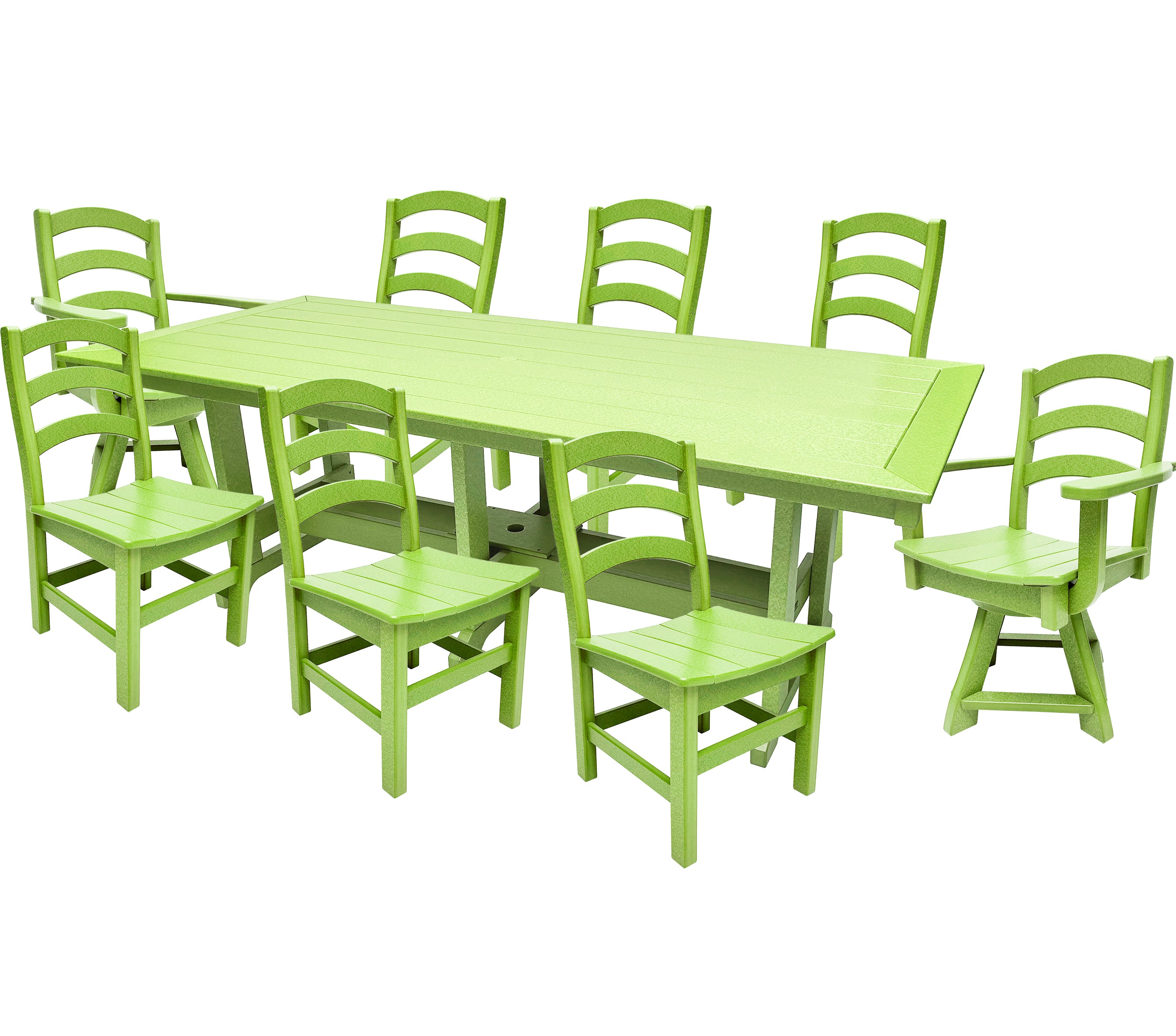 9-Piece Gardenia Dining Set With Two Swivel Chairs