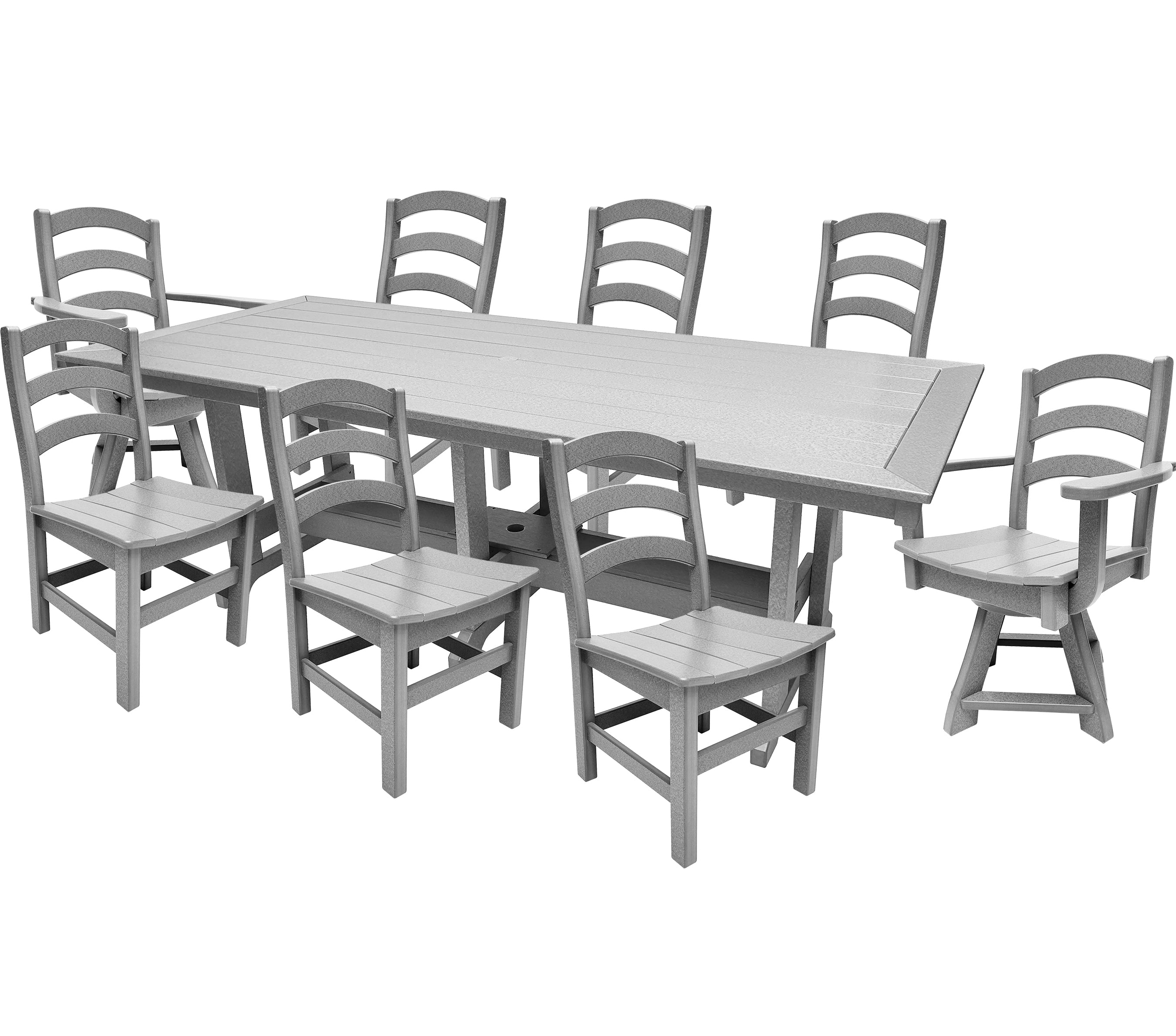 9-Piece Gardenia Dining Set With Two Swivel Chairs