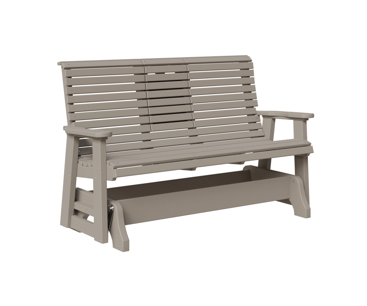 Classic 5' Rollback Loveseat Glider With Flip Down Console
