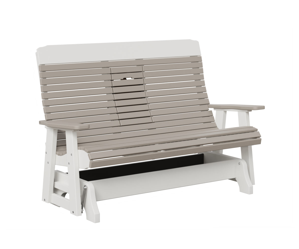 Traditional Loveseat Glider With Flip Down Console
