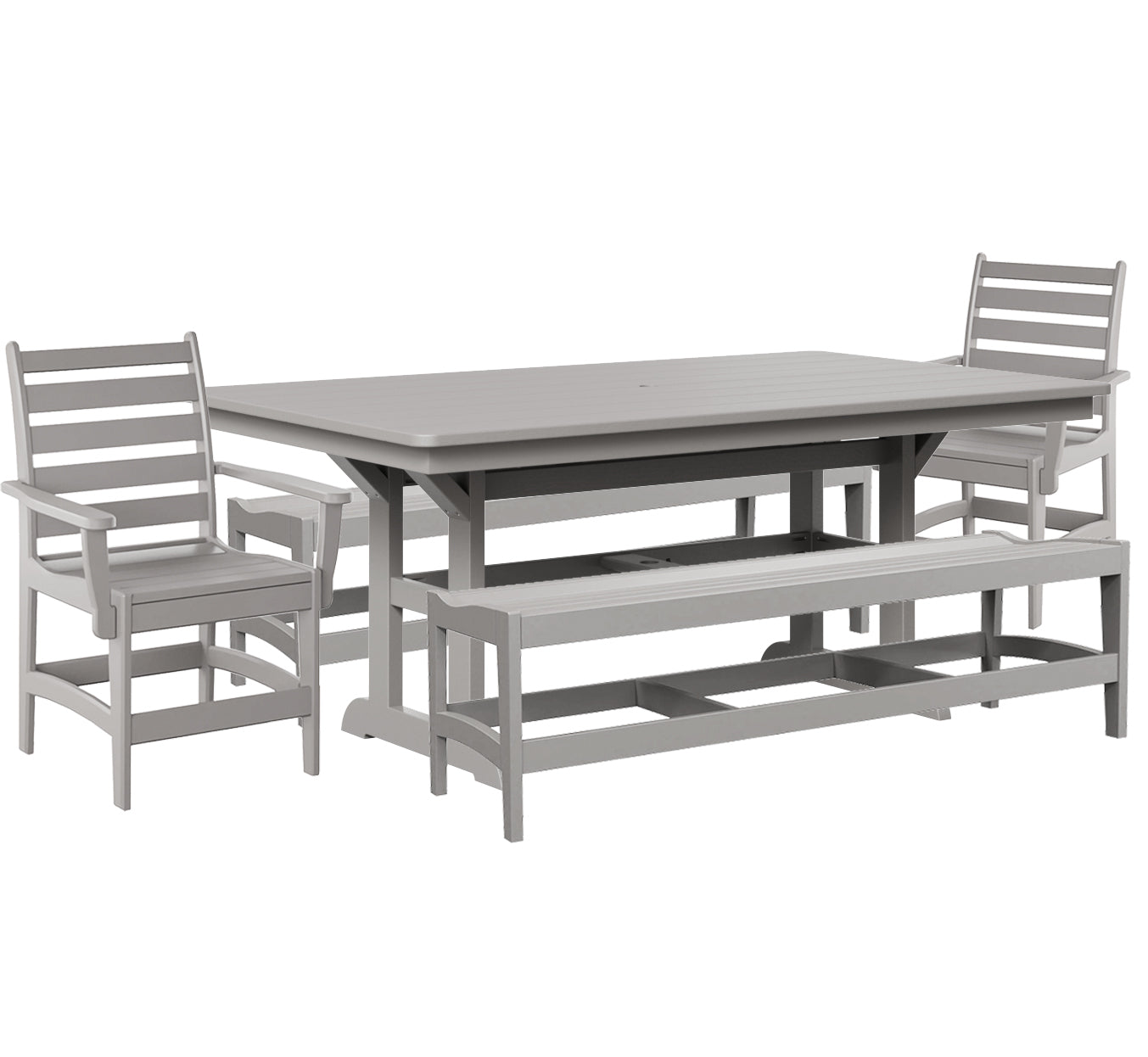 Maywood Dining Set With Two Benches - New