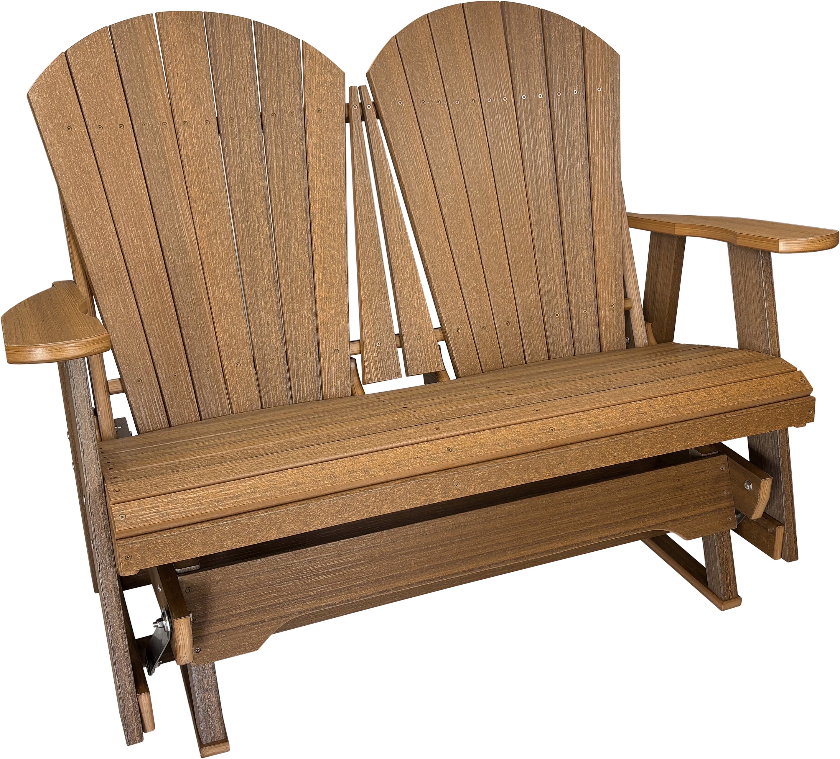 DuraWeather Poly Adirondack Loveseat Double Glider