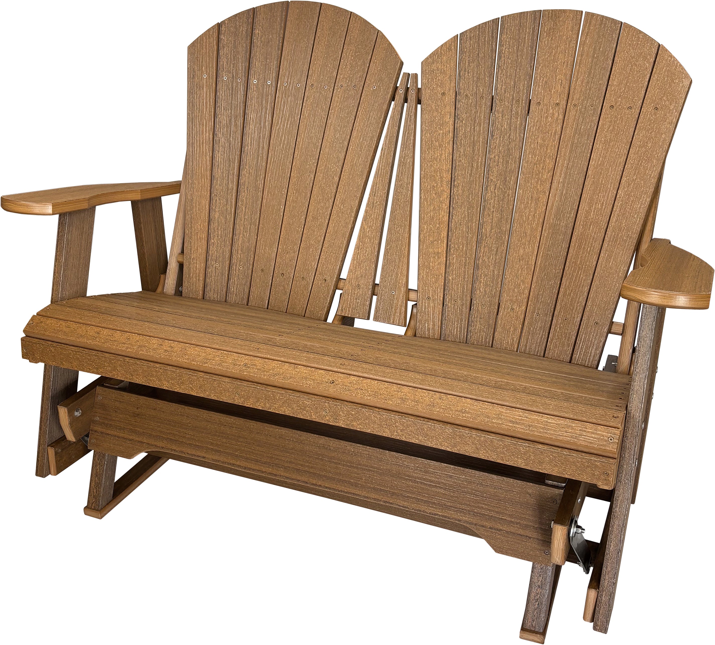 DuraWeather Poly Adirondack Loveseat Double Glider