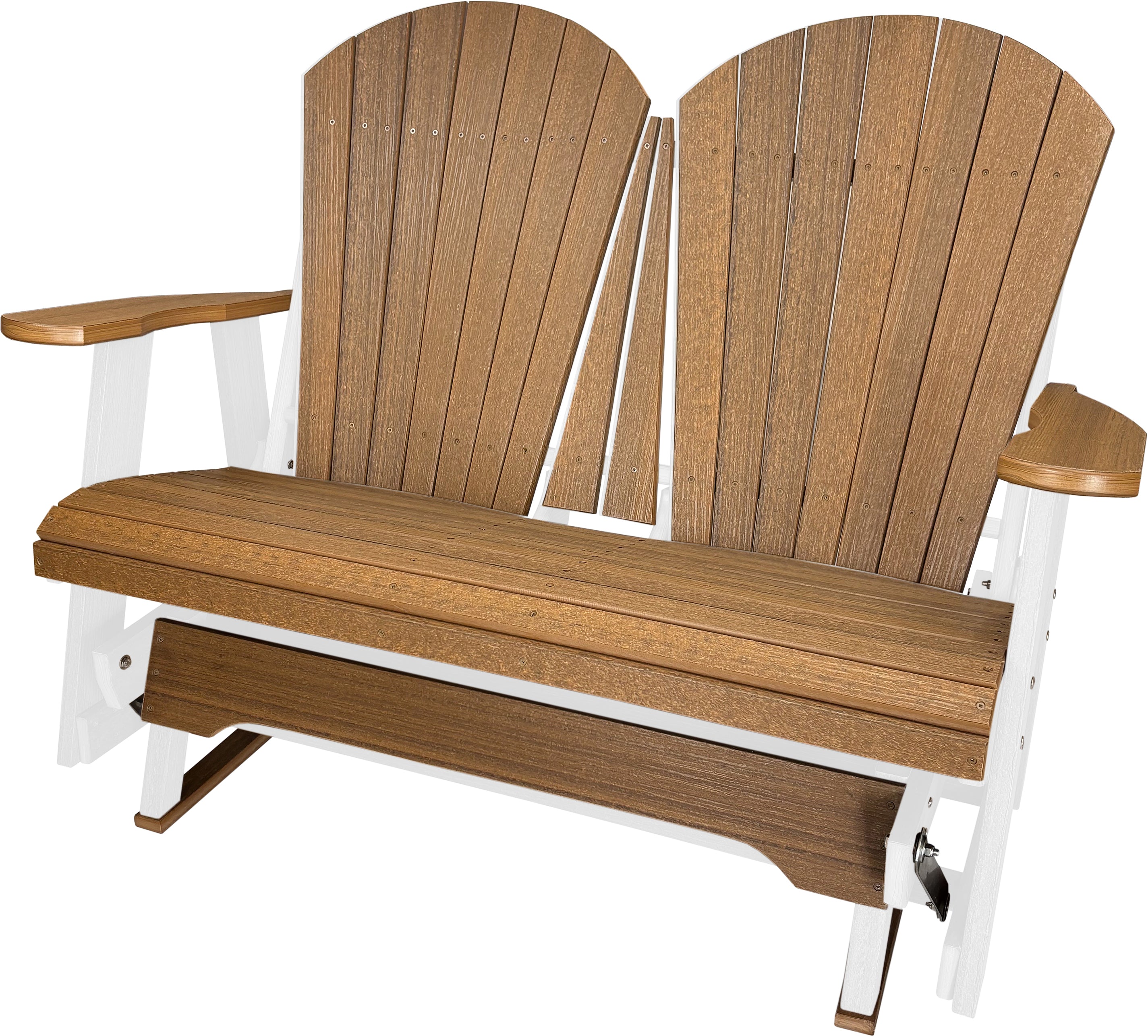 DuraWeather Poly Adirondack Loveseat Double Glider