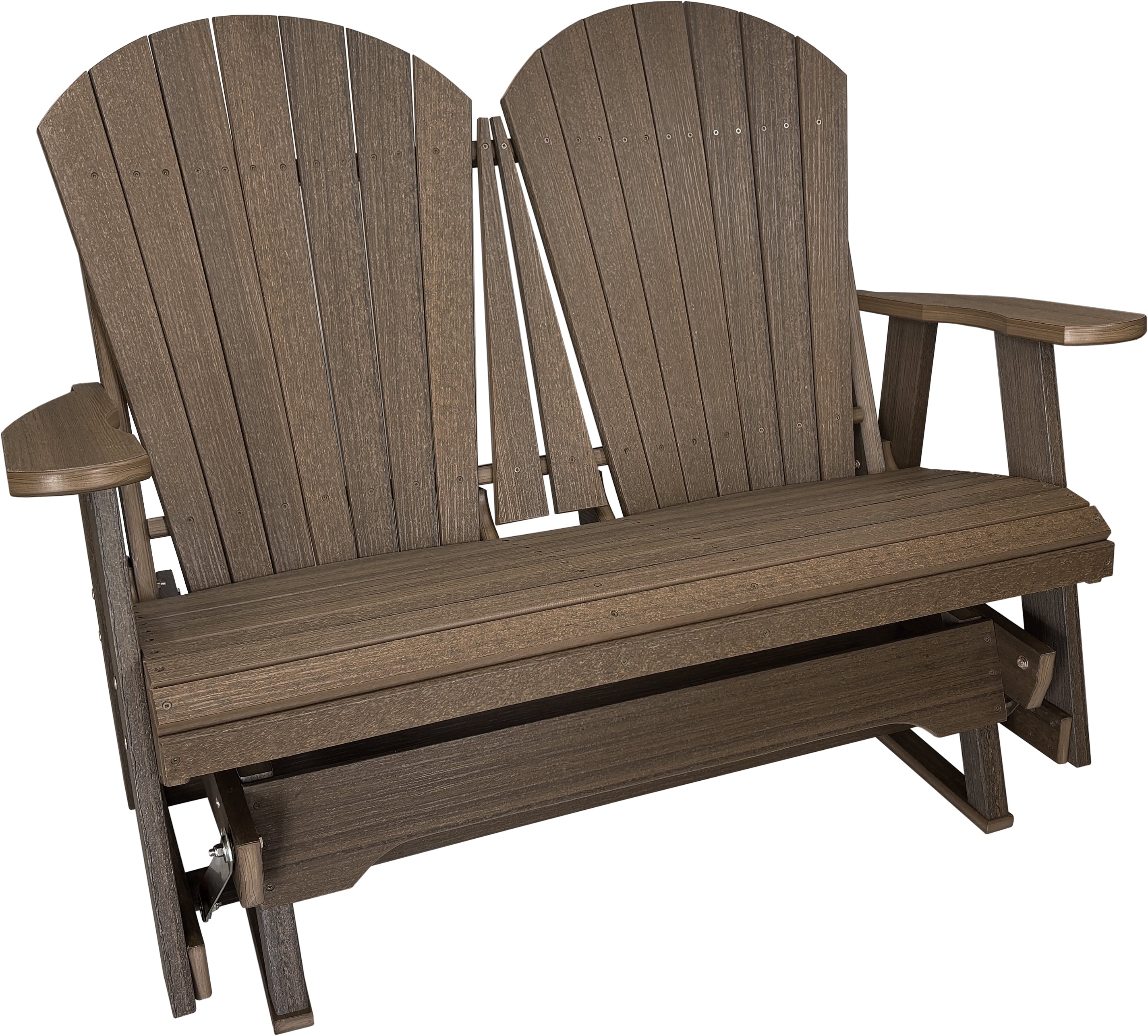 DuraWeather Poly Adirondack Loveseat Double Glider