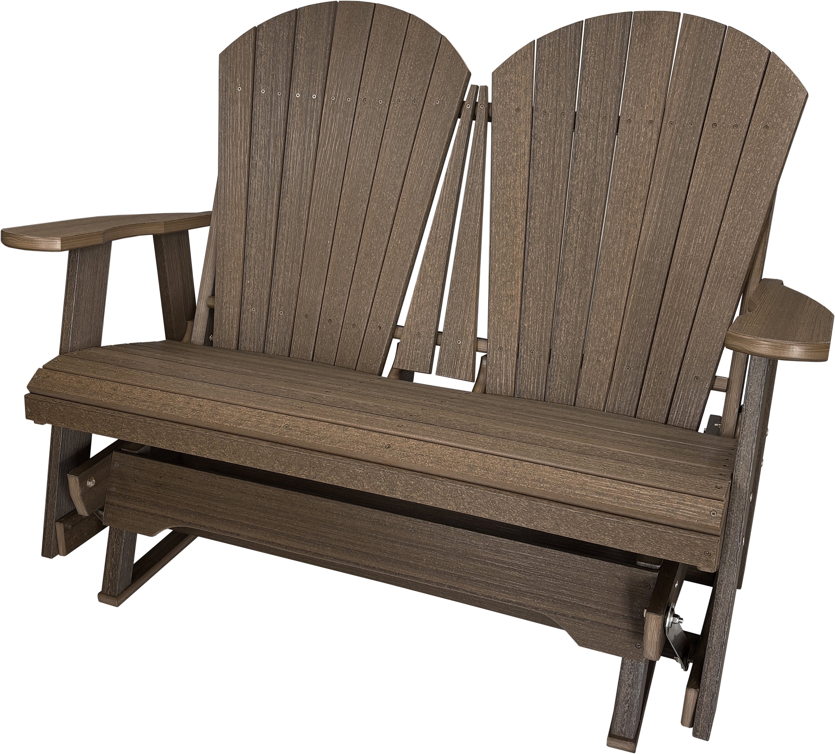 DuraWeather Poly Adirondack Loveseat Double Glider