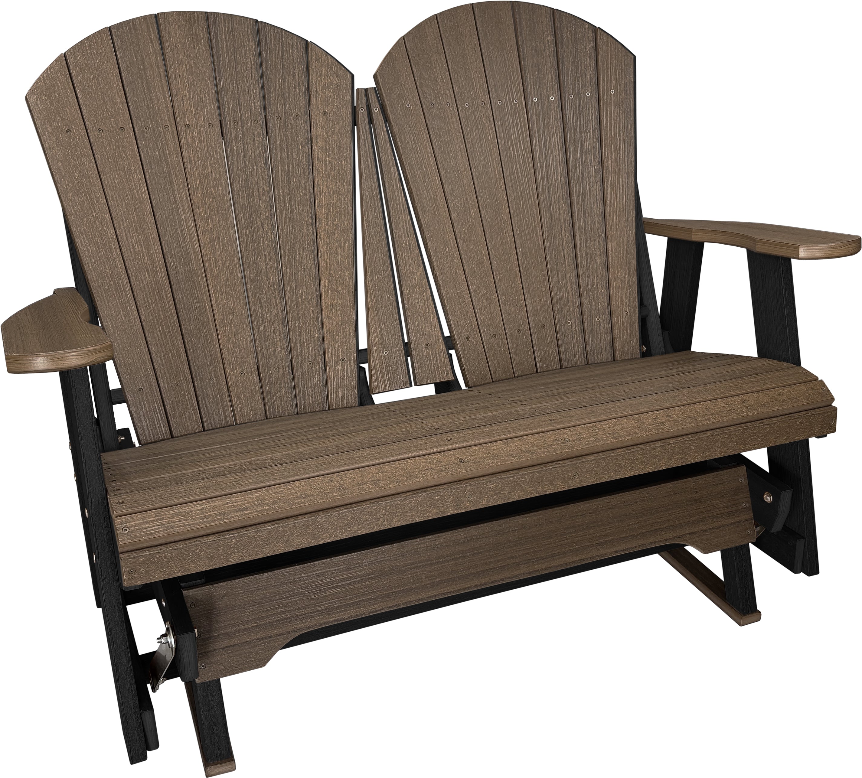 DuraWeather Poly Adirondack Loveseat Double Glider