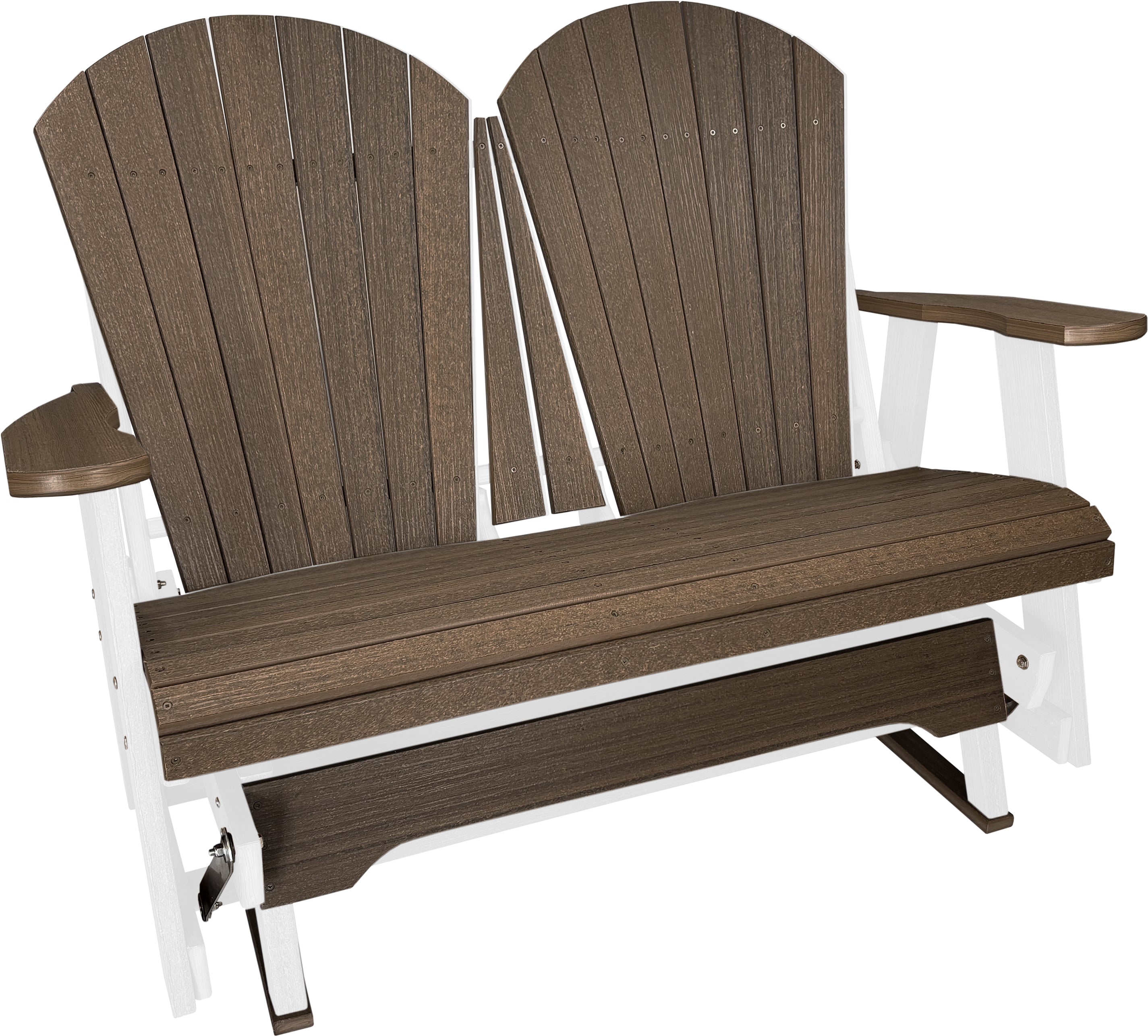 DuraWeather Poly Adirondack Loveseat Double Glider