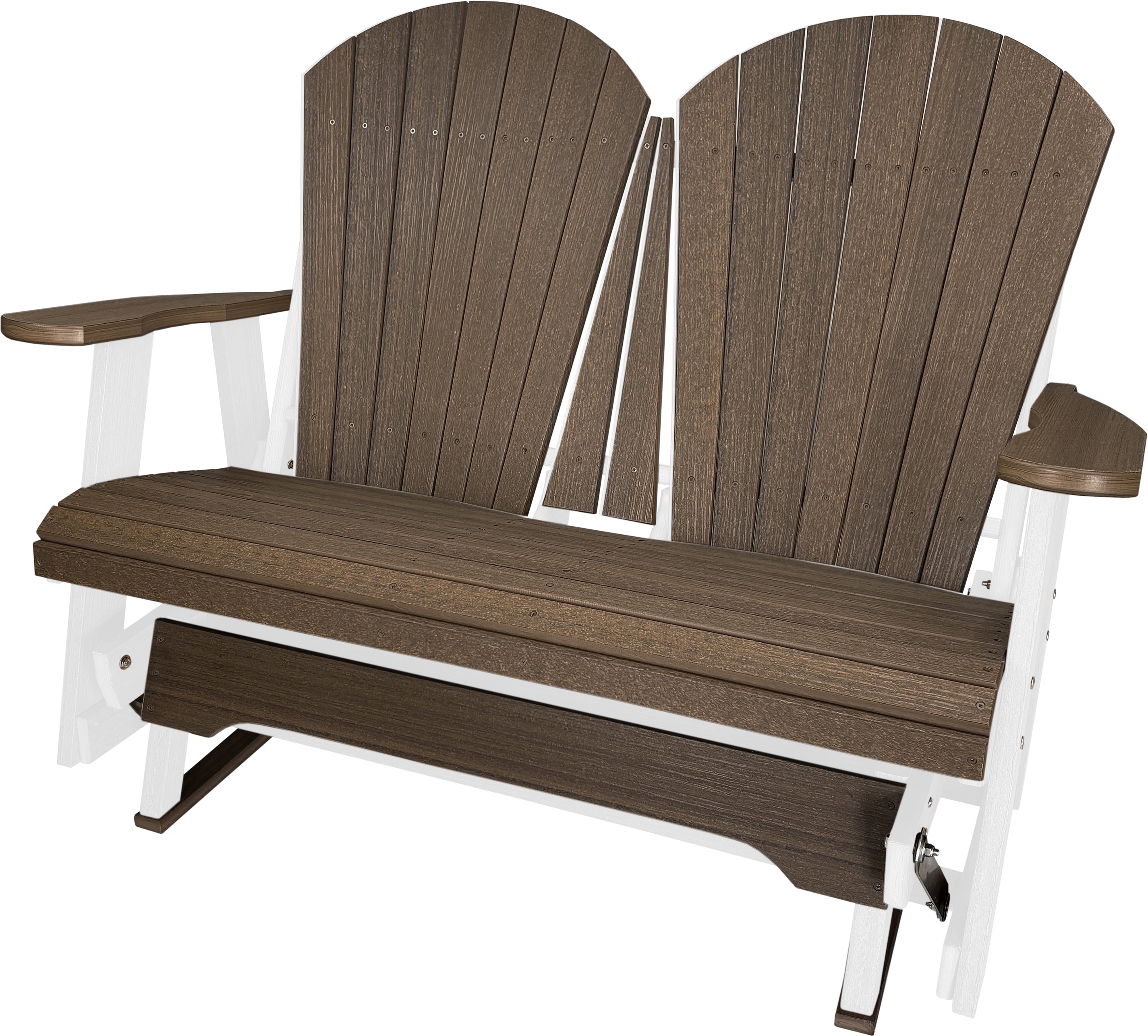 DuraWeather Poly Adirondack Loveseat Double Glider