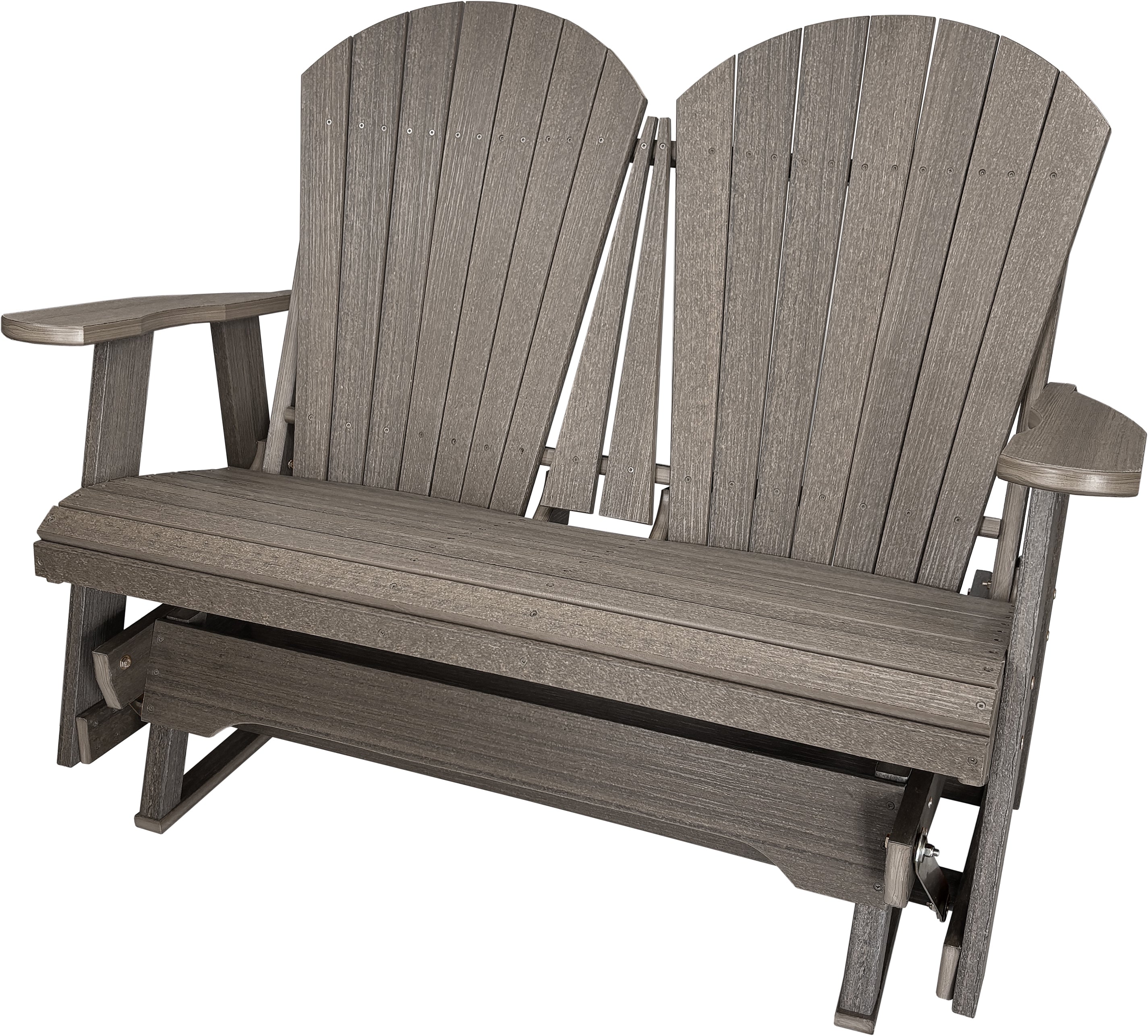 DuraWeather Poly Adirondack Loveseat Double Glider