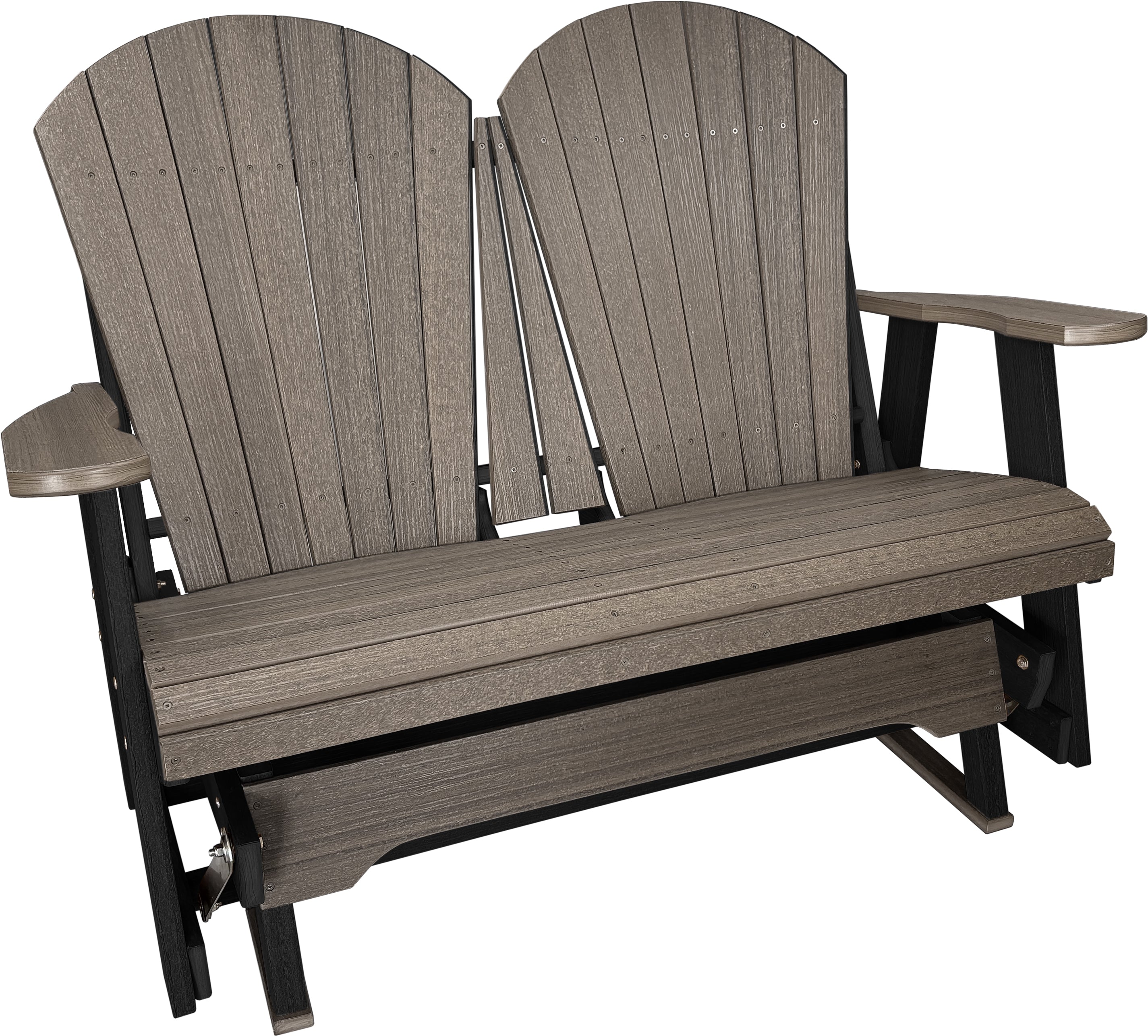 DuraWeather Poly Adirondack Loveseat Double Glider