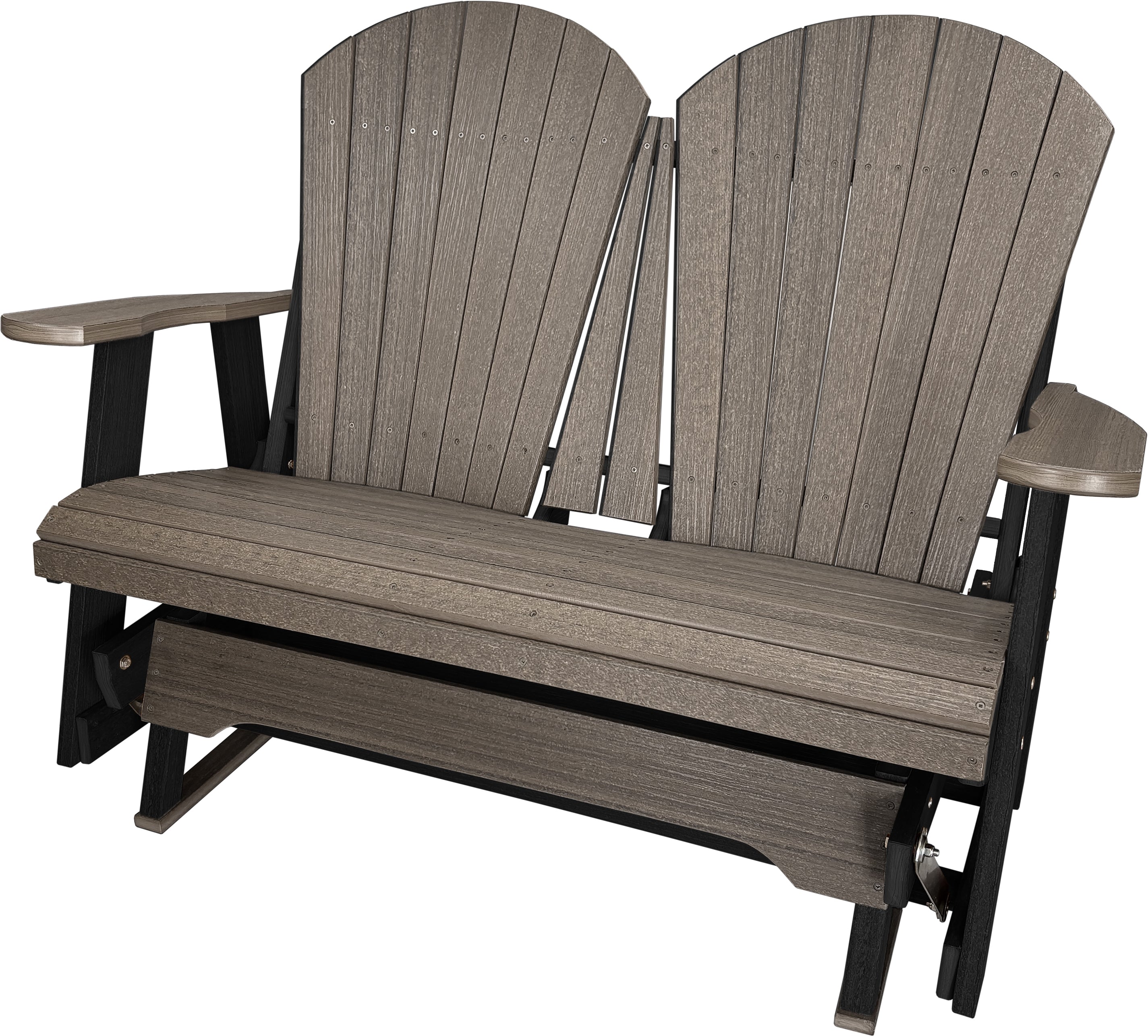 DuraWeather Poly Adirondack Loveseat Double Glider