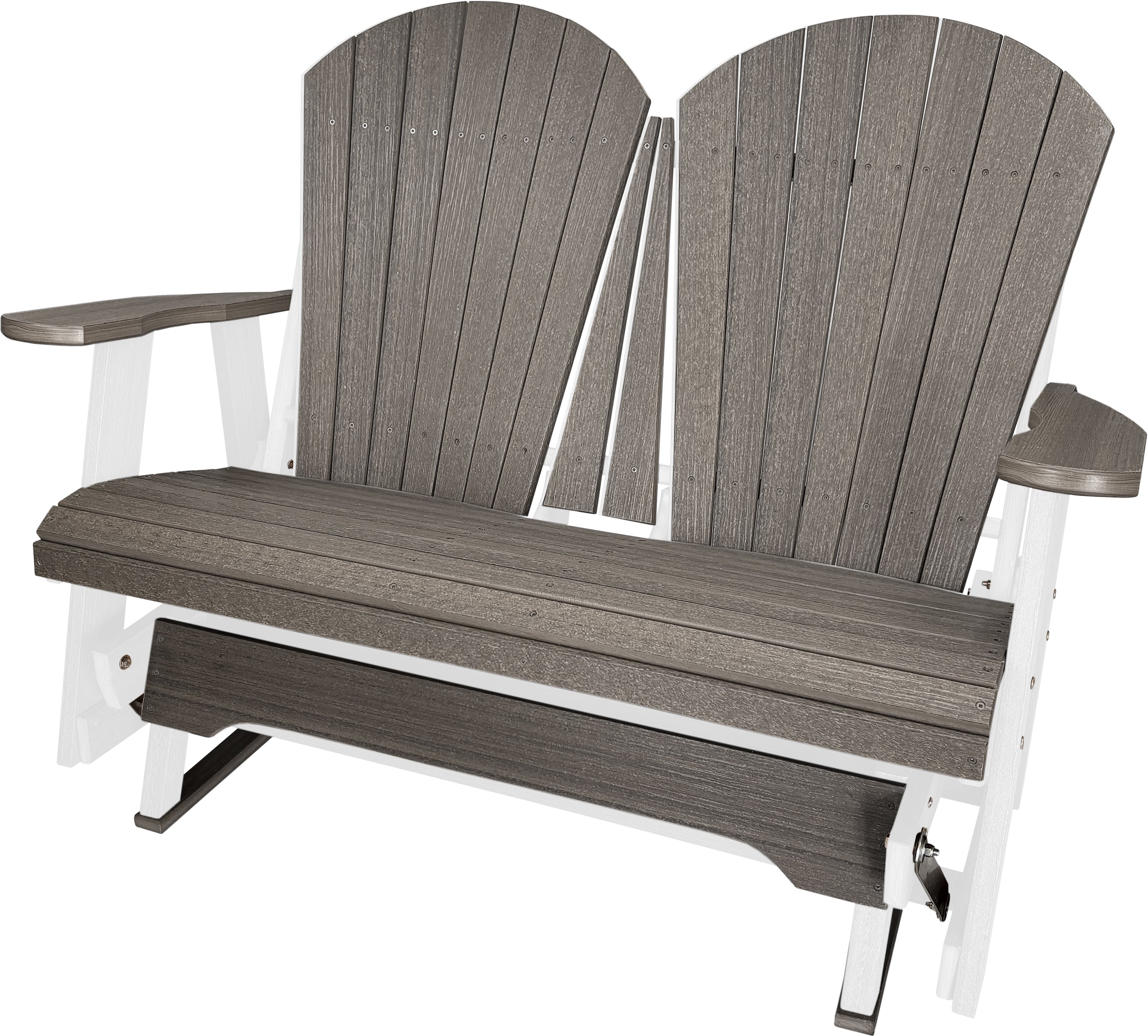 DuraWeather Poly Adirondack Loveseat Double Glider