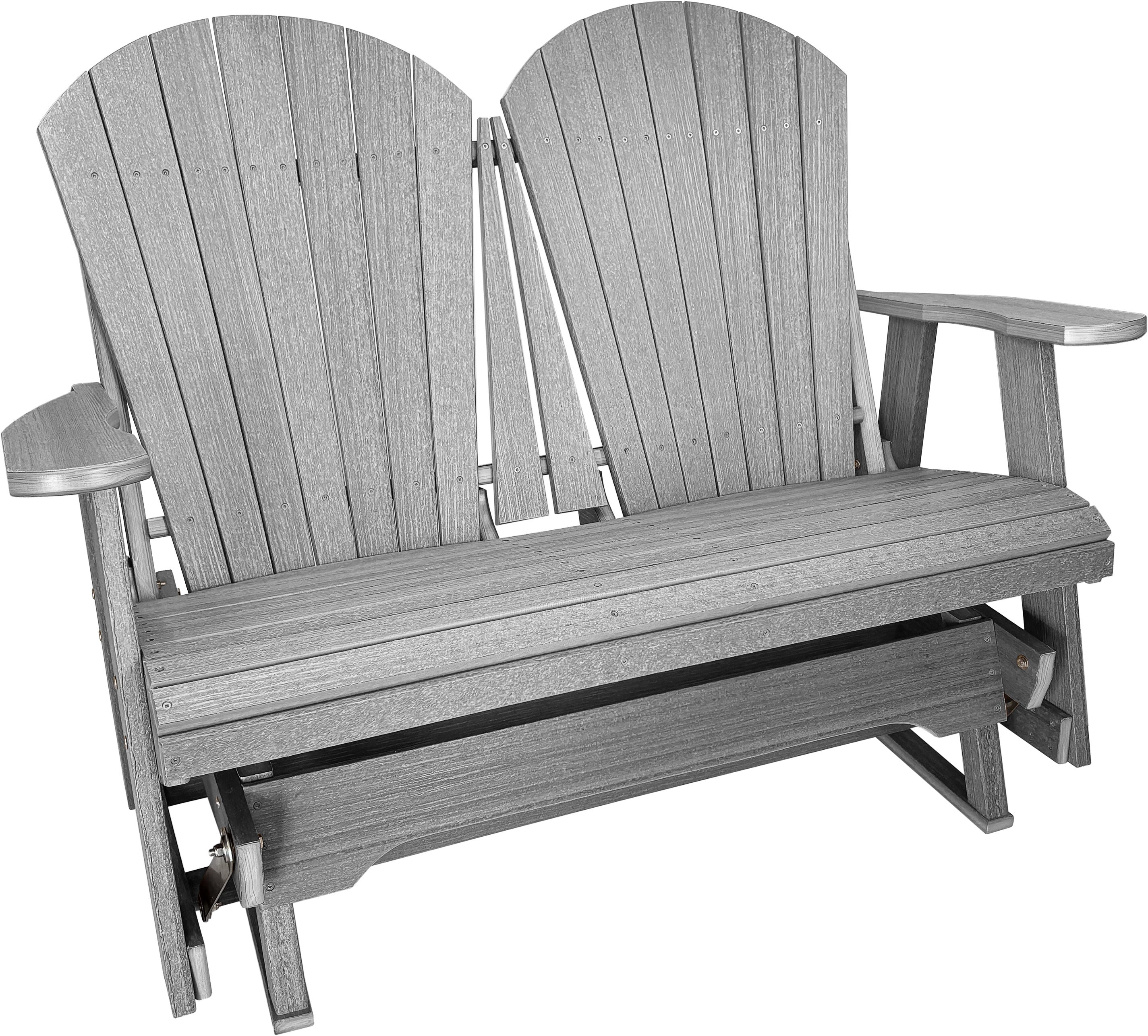 DuraWeather Poly Adirondack Loveseat Double Glider