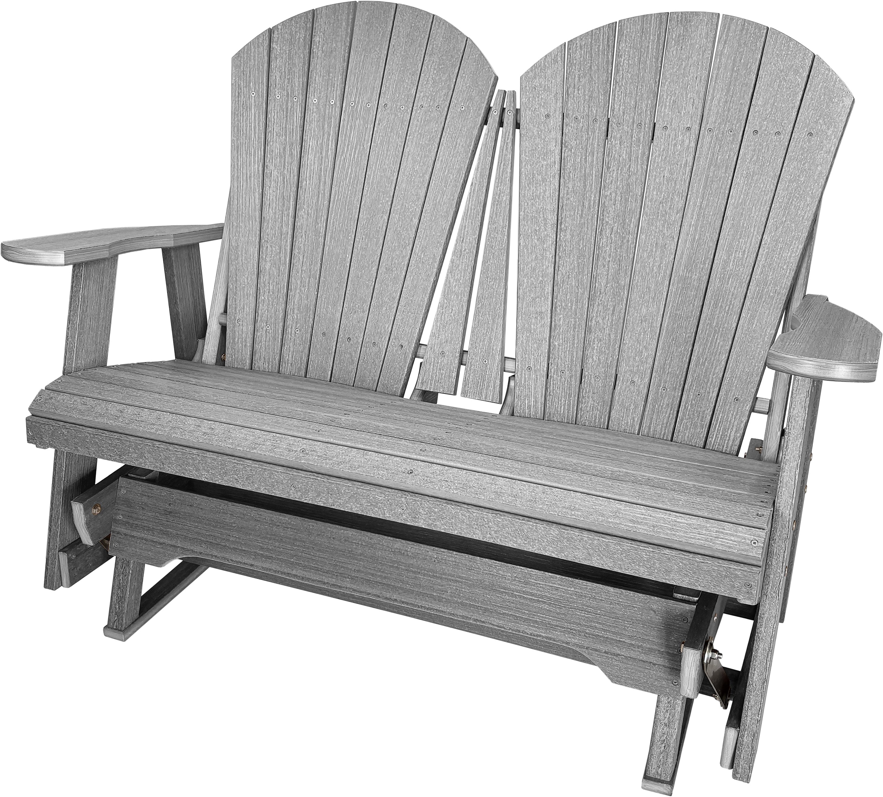 DuraWeather Poly Adirondack Loveseat Double Glider