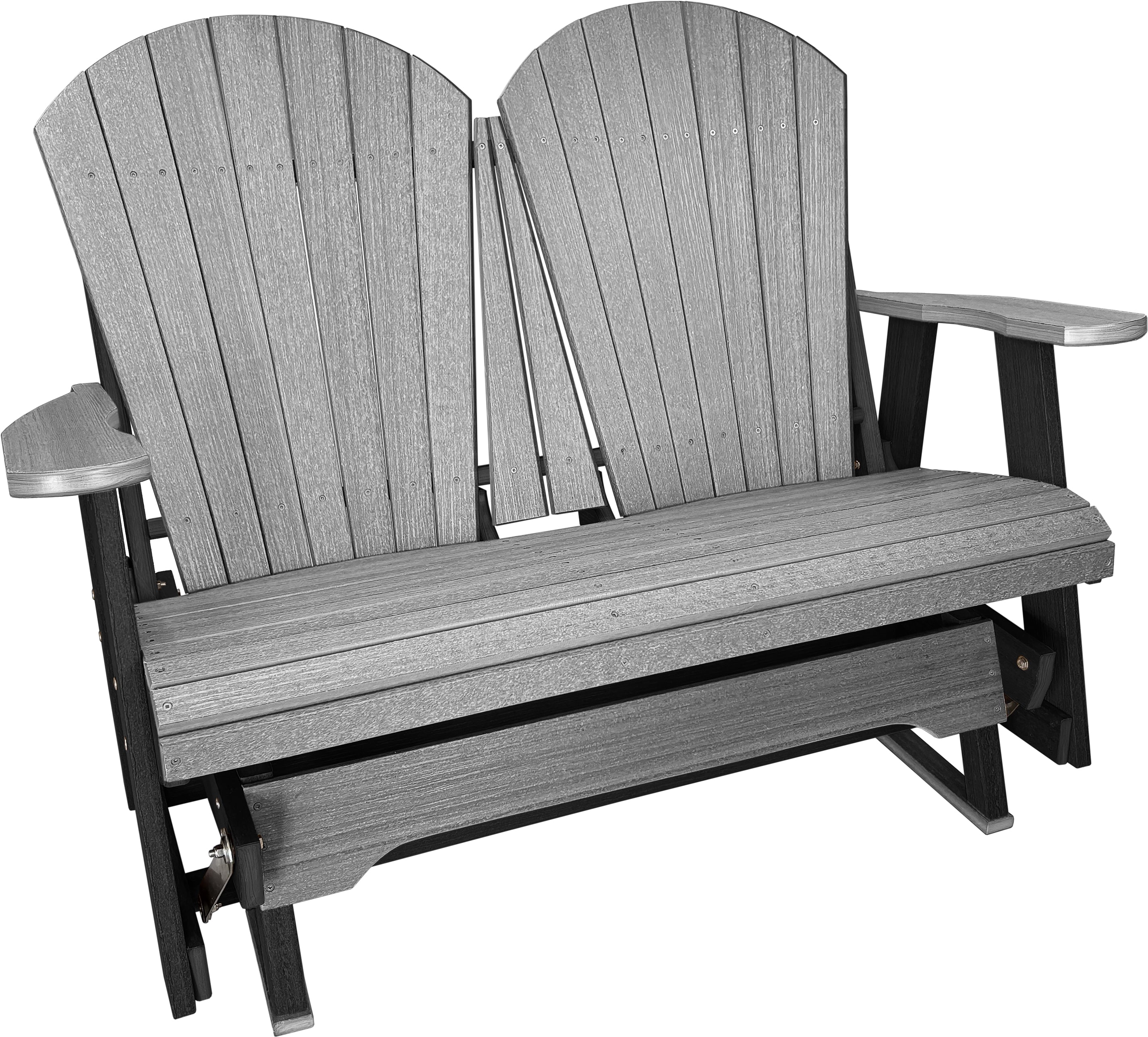 DuraWeather Poly Adirondack Loveseat Double Glider