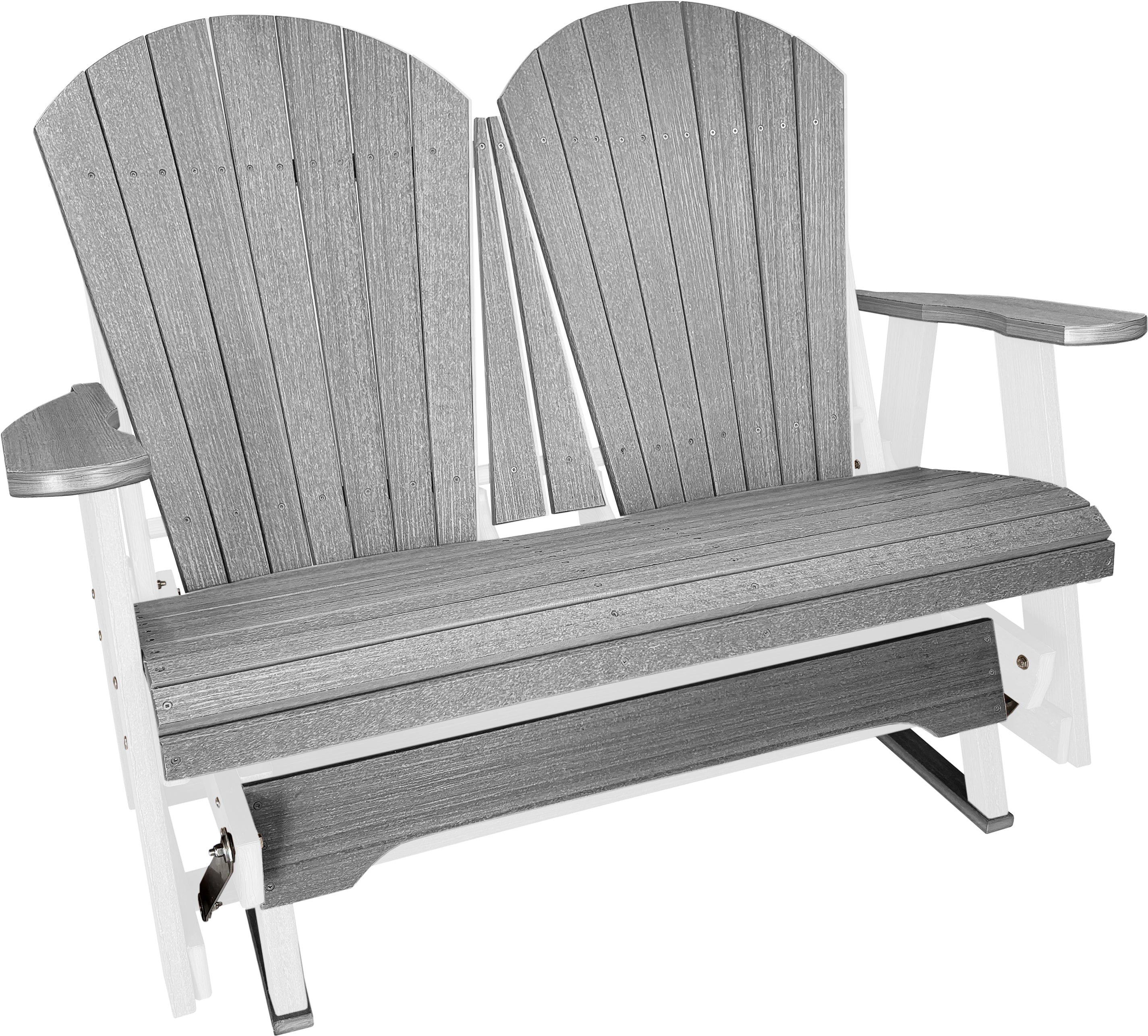 DuraWeather Poly Adirondack Loveseat Double Glider