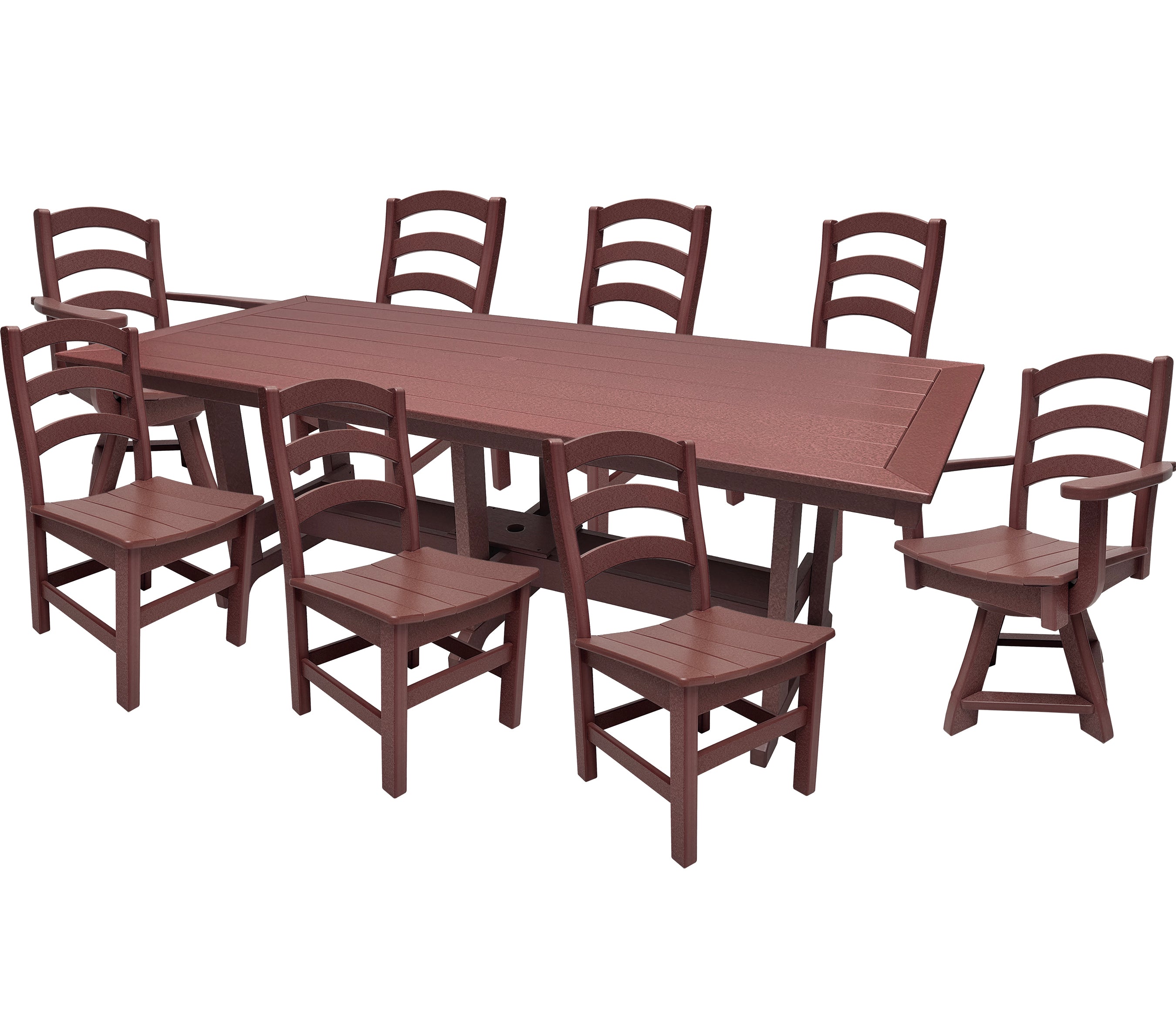 9-Piece Gardenia Dining Set With Two Swivel Chairs