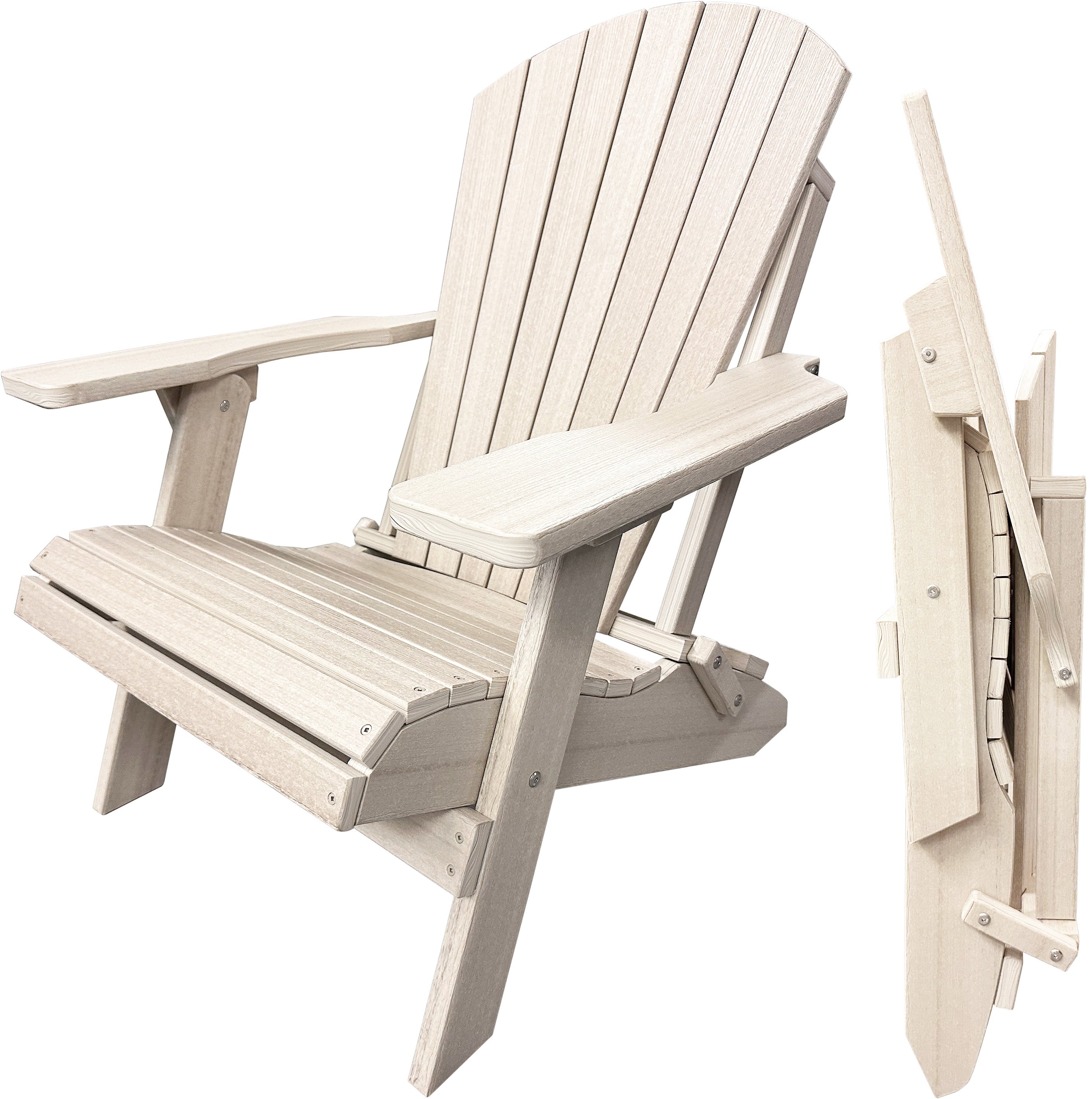 DURAWEATHER POLY® Folding Adirondack Chairs Set of 6 King-Size