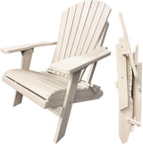 Set of 6 - King-Size Folding Adirondack Chairs