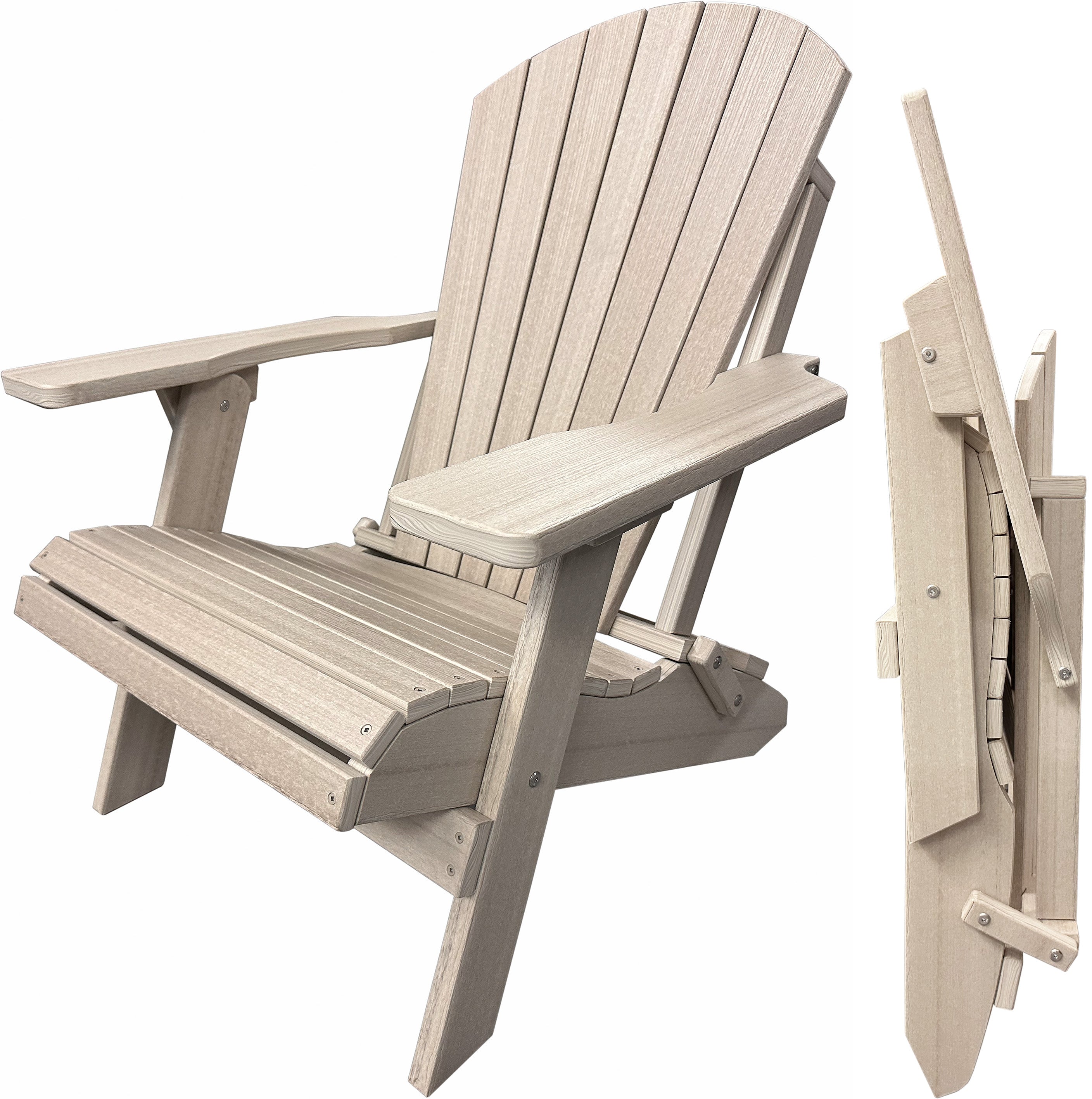 DURAWEATHER POLY® Folding Adirondack Chairs Set of 4 King-Size