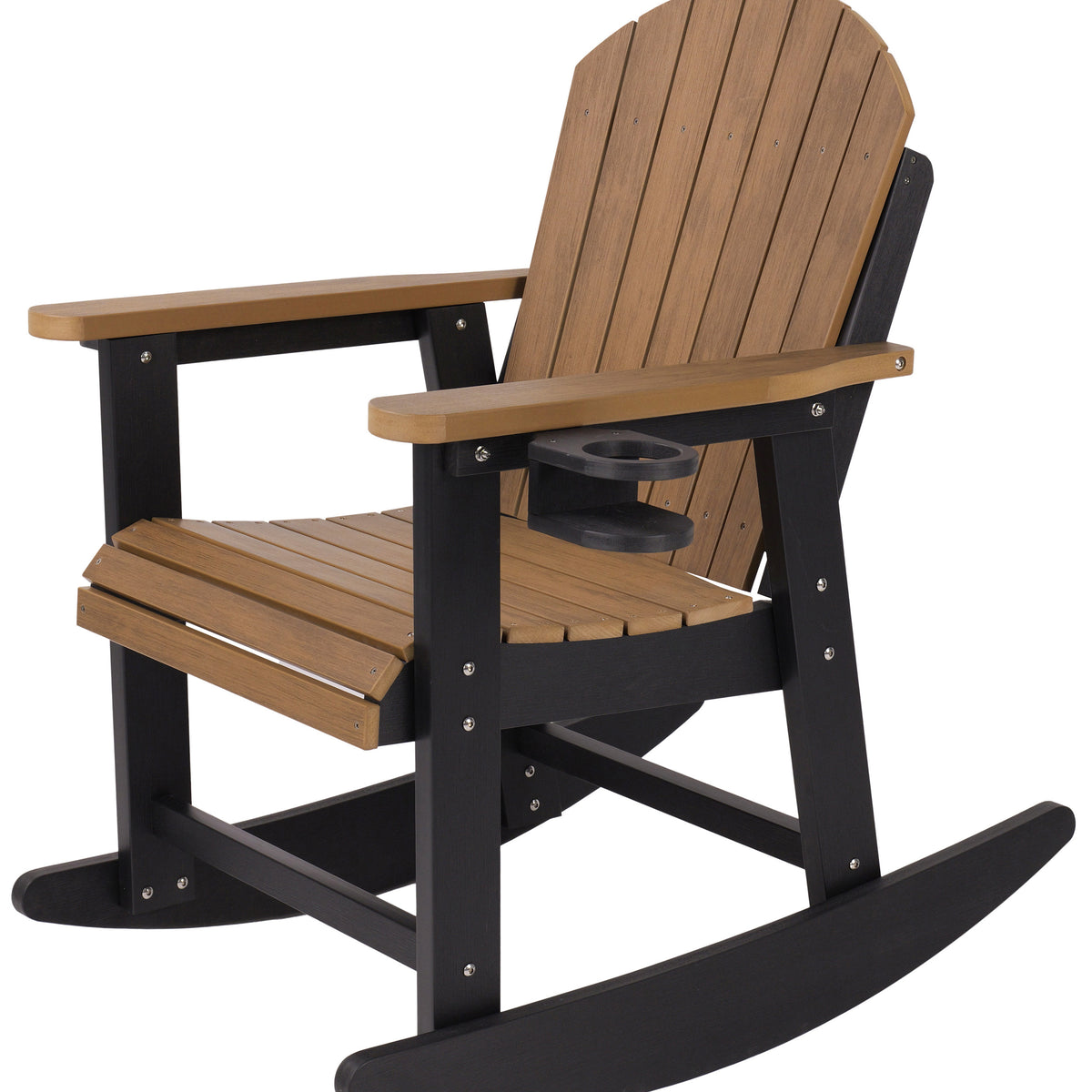 Hollywood Adirondack Rocking Chair - Dark Brown, image size:1200x1200