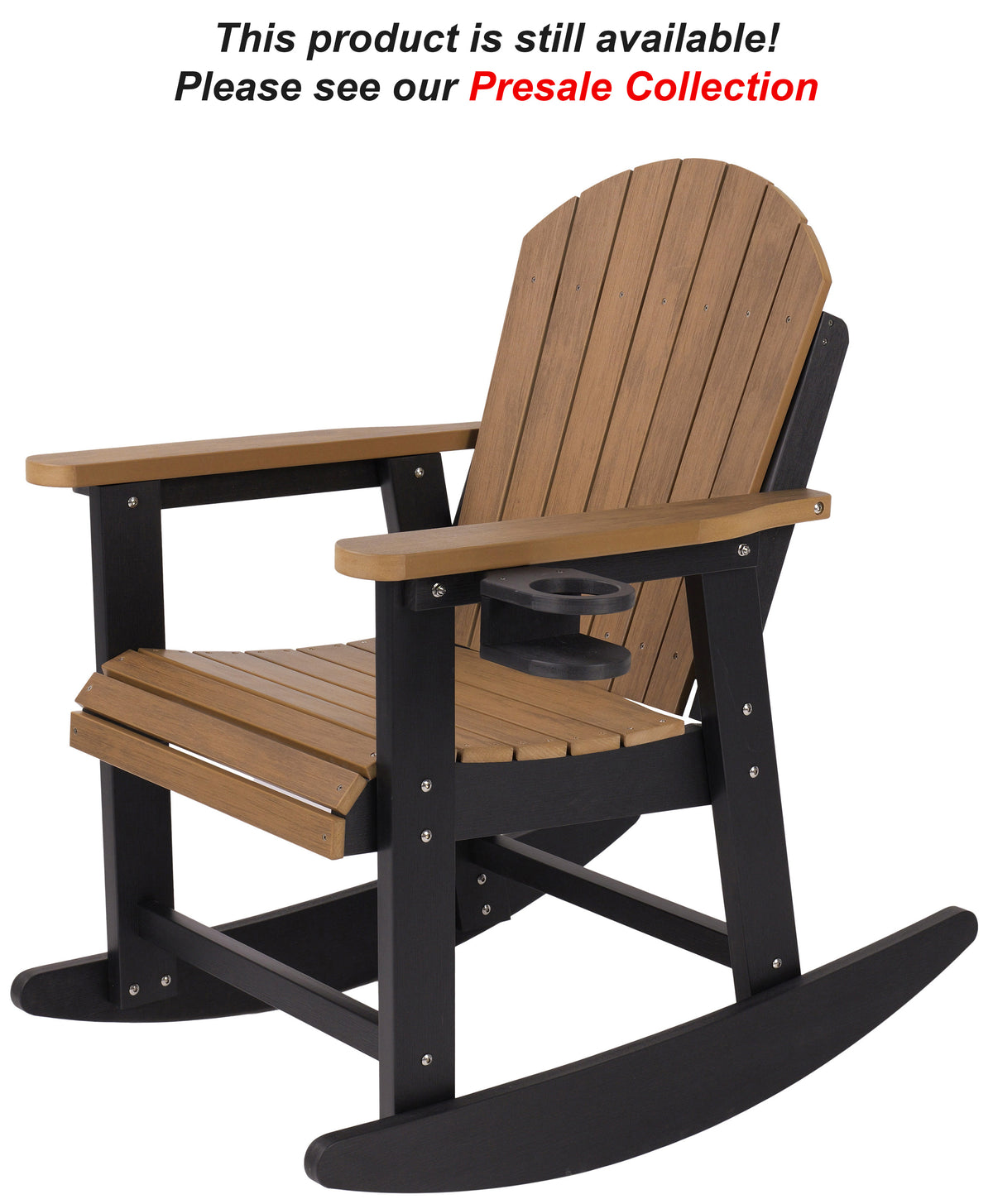 Adirondack Porch Rocker With Wine & Cup Holders