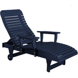 duraweather polywood navy adjustable chaise lounge with wheels