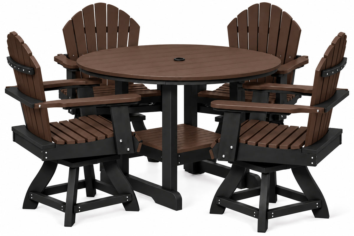 5-Piece Nantucket Swivel Dining Table Set