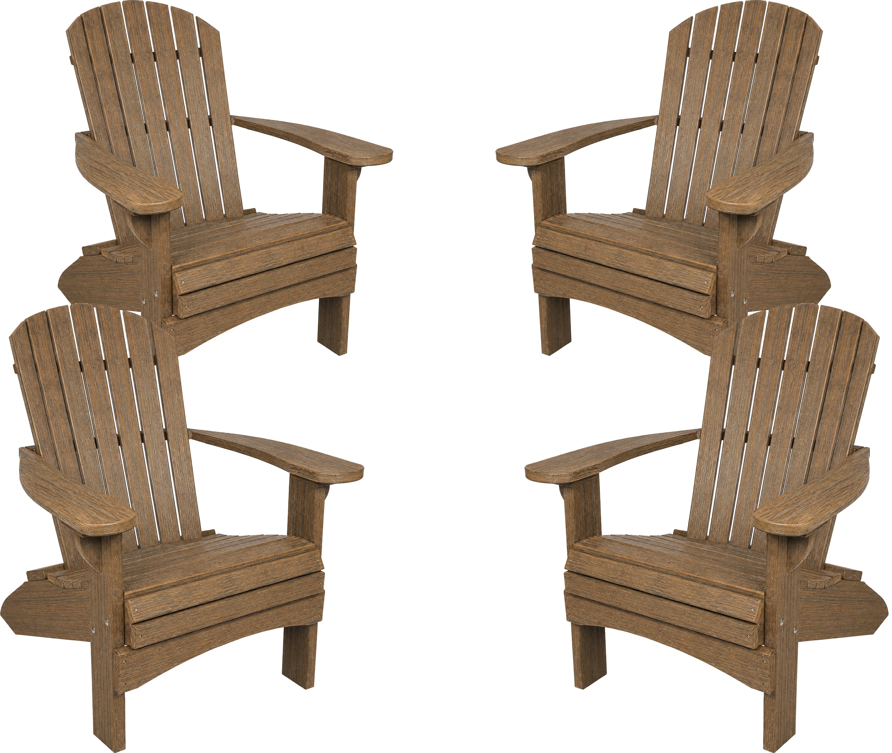 Set of 4 Adirondack Chairs Original King Size
