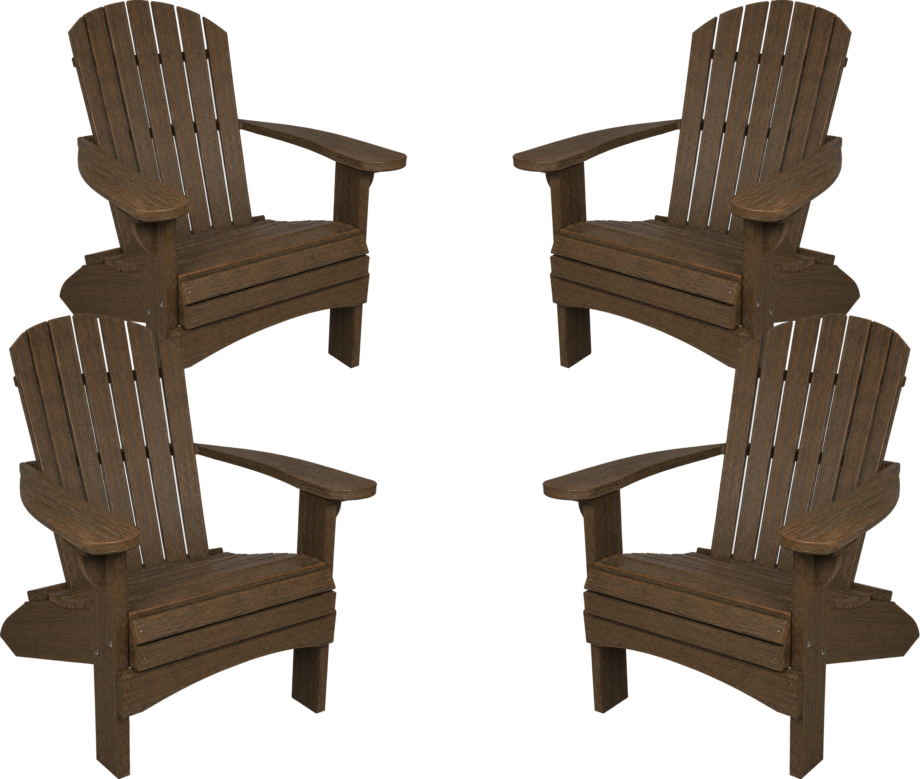 Set of 4 Adirondack Chairs Original King Size