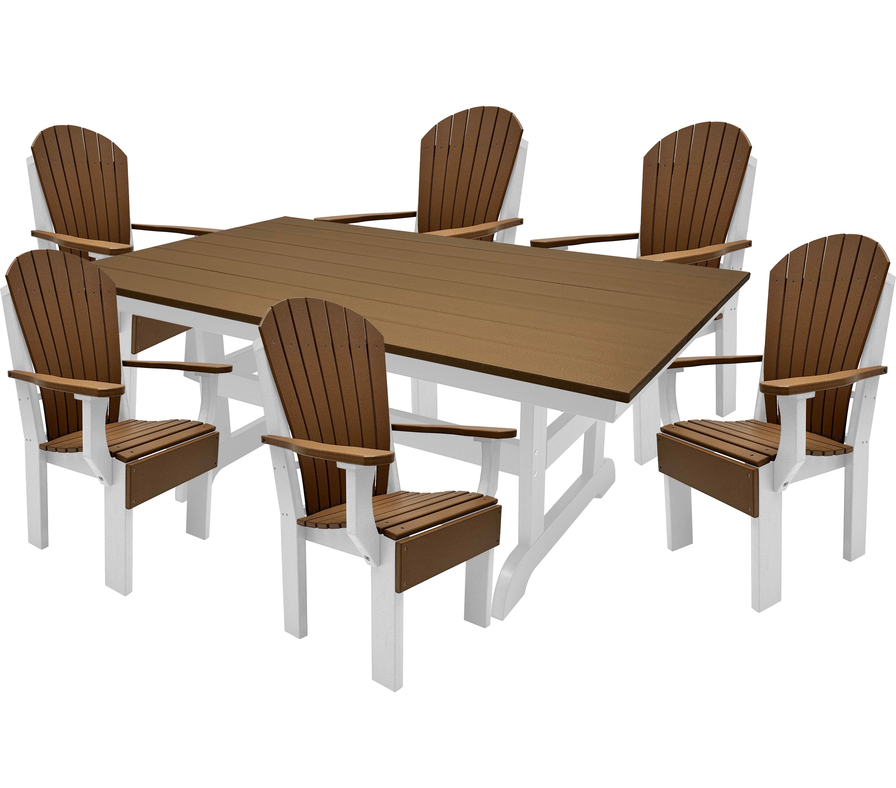 7-Piece Farmhouse Adirondack Dining Table Set