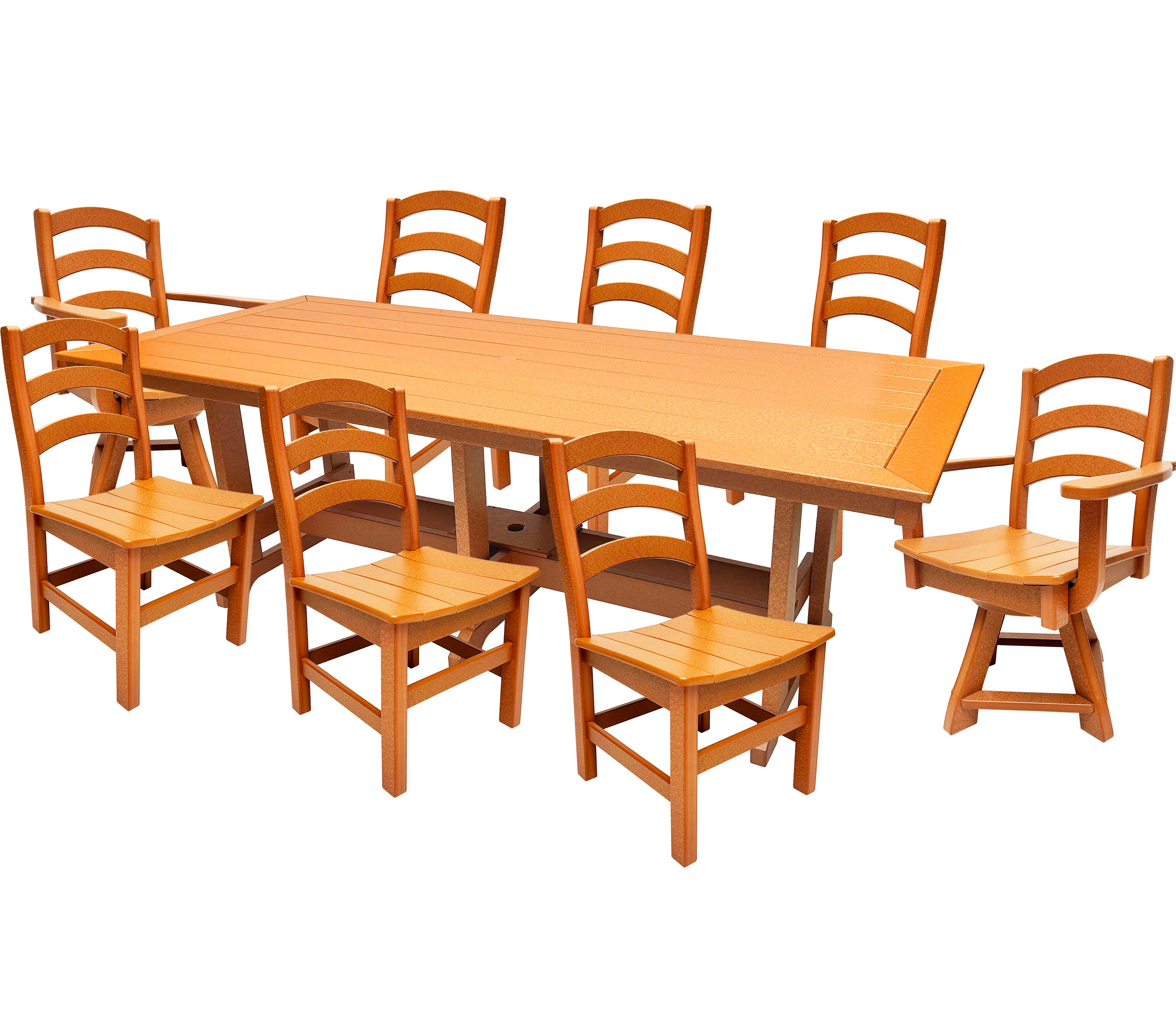 9-Piece Gardenia Dining Set With Two Swivel Chairs