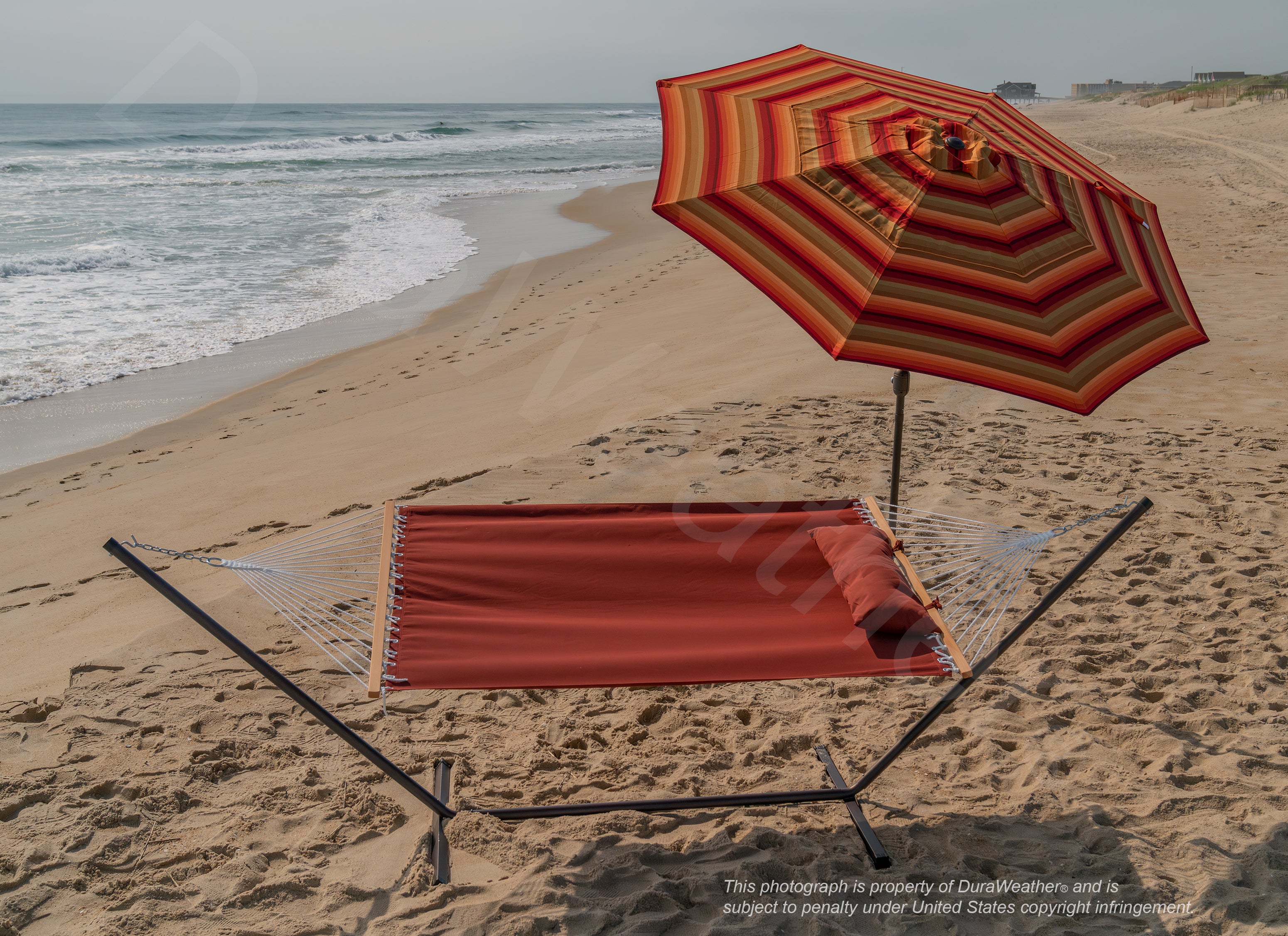 DURAWEATHER POLY® Hammock with Detachable Pillow in Sunbrella Fabrics