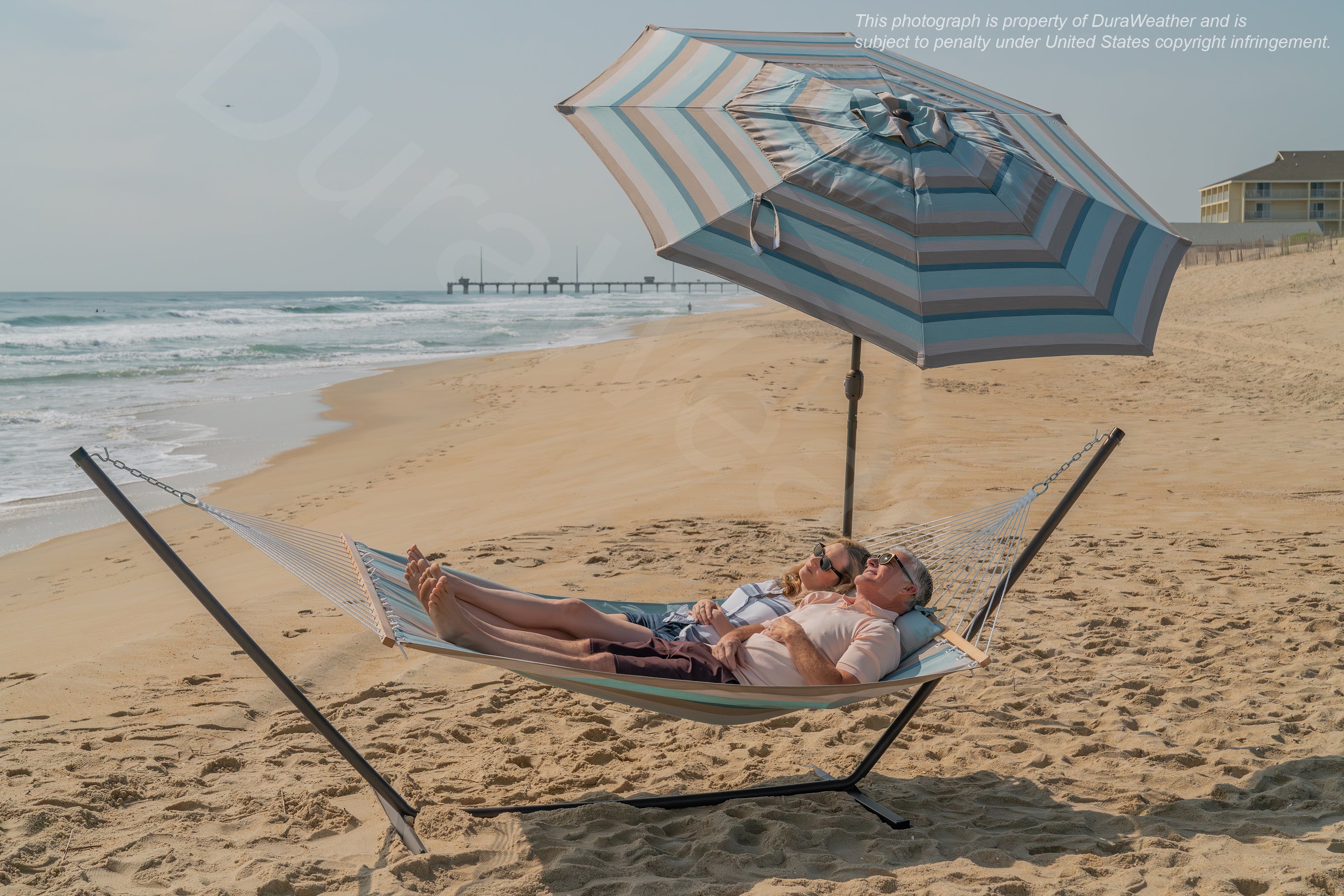 DURAWEATHER POLY® Hammock with Detachable Pillow in Sunbrella Fabrics